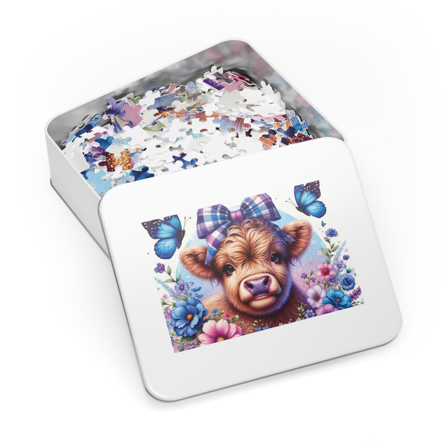 Jigsaw Puzzle, Highland Cow, Personalised/Non-Personalised (30, 110, 252, 500,1000-Piece)