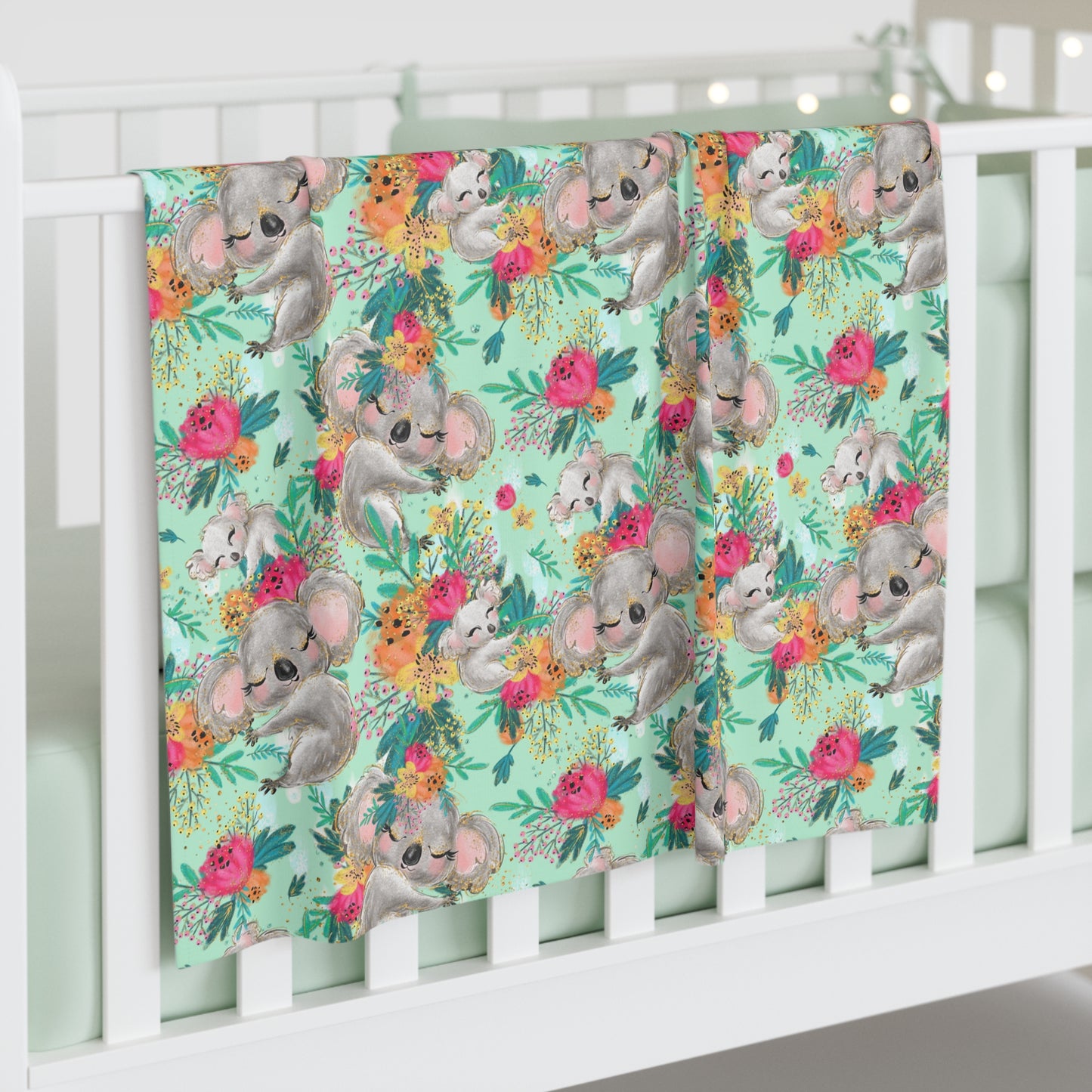 Baby Swaddle Blanket, Australian Animal and Floral Design, Baby Swaddle, Baby Shower gift