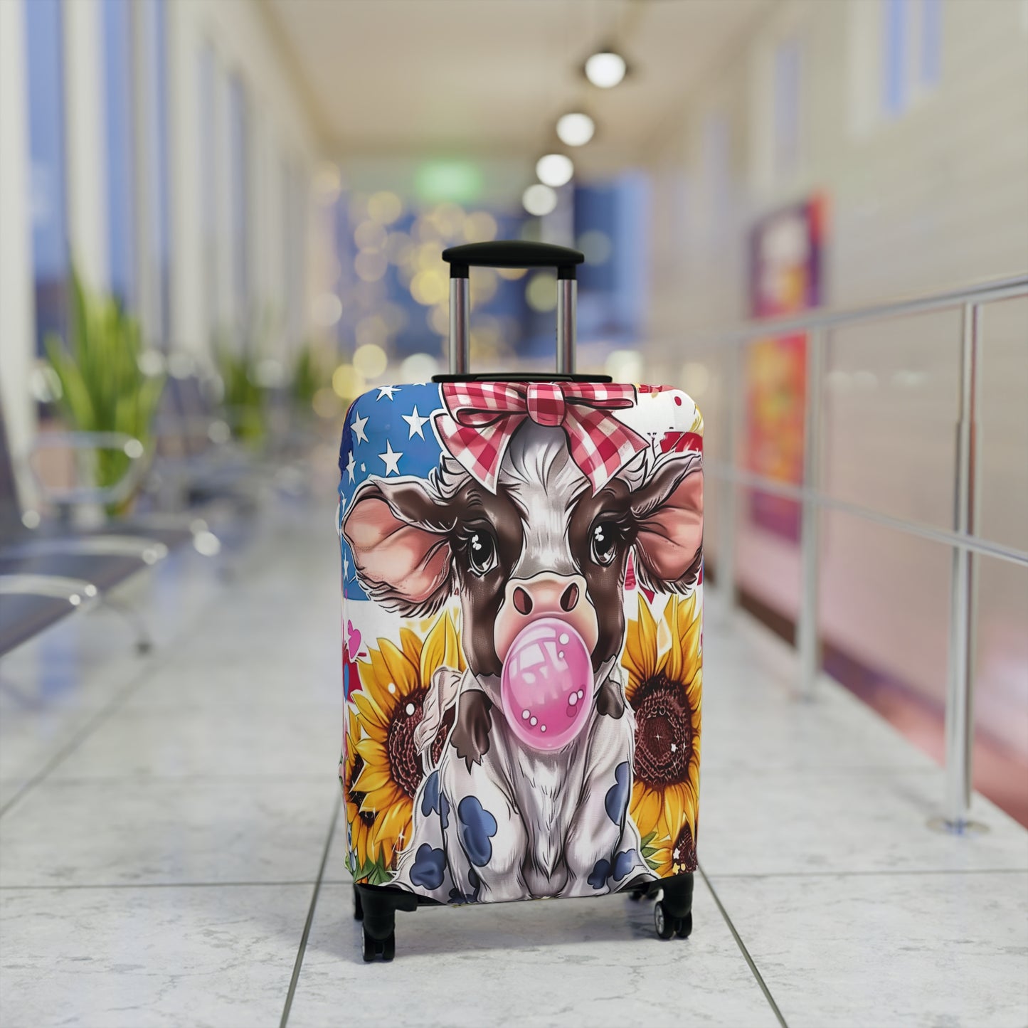 Luggage Cover, Sunflowers, Highland Cow, awd-3101