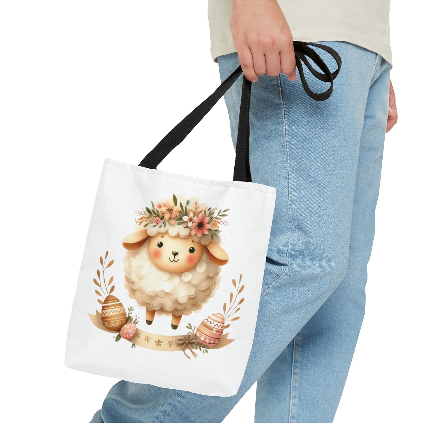 Tote Bag, Easter, Sheep, Personalised/Non-Personalised Tote bag