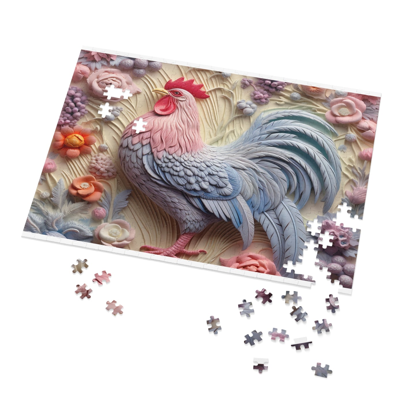 Jigsaw Puzzle, Chicken/Rooster, Personalised/Non-Personalised (30, 110, 252, 500,1000-Piece)