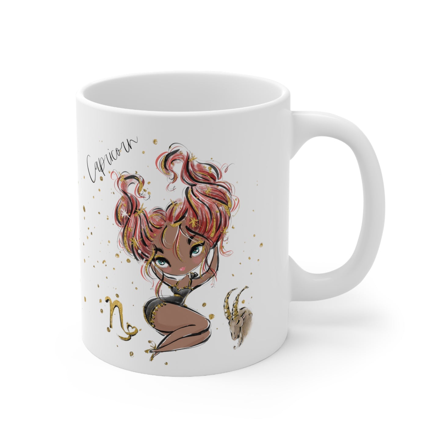 Personalised/Non Personalised Zodiac Sign, Capricorn, Ceramic Mug 11oz