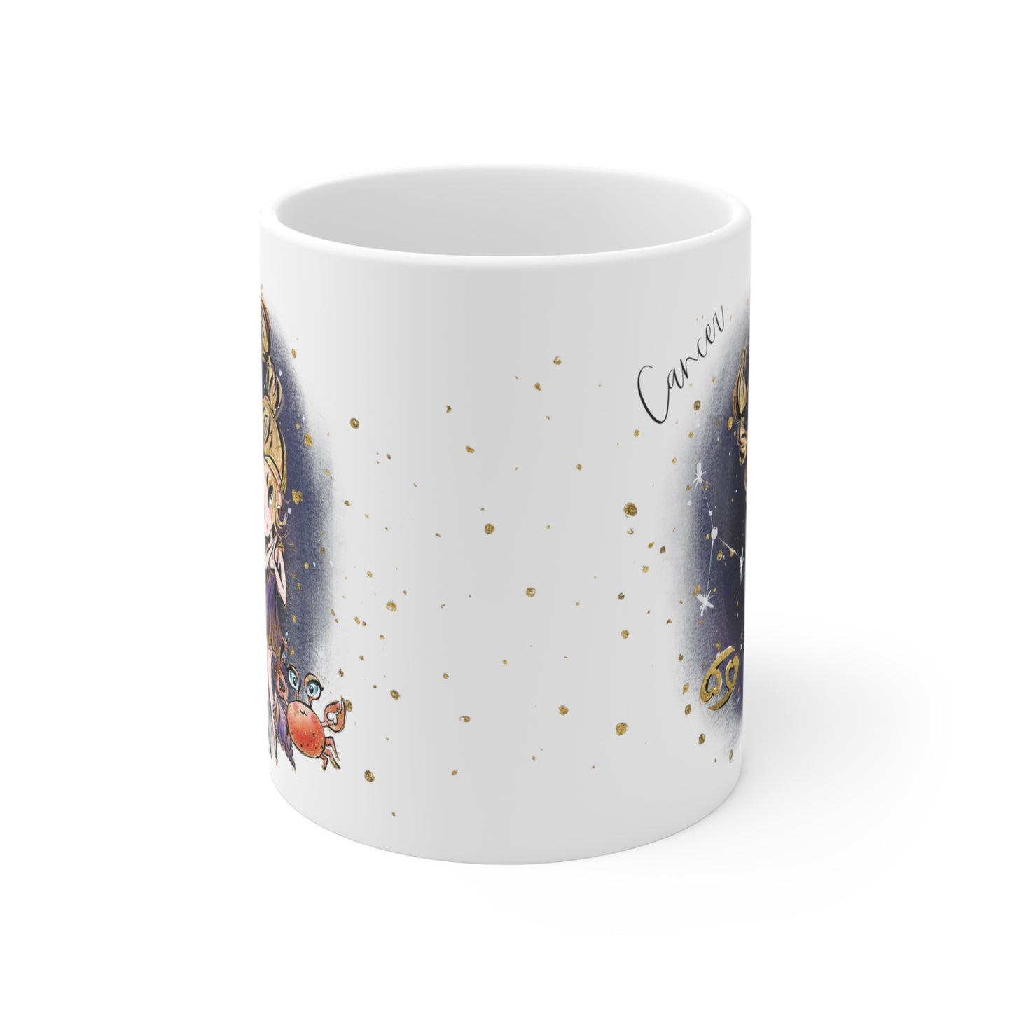 Personalised/Non Personalised Zodiac Sign, Cancer, Ceramic Mug 11oz