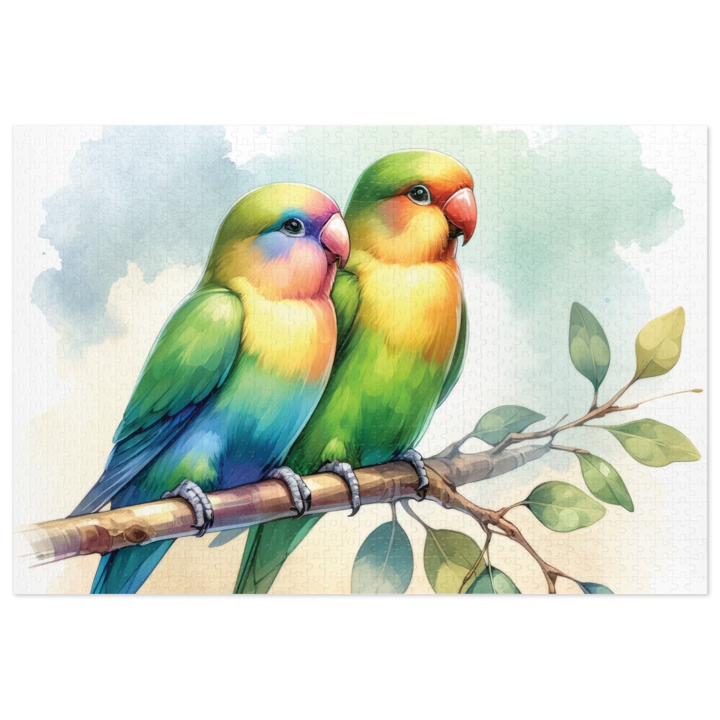 Puzzle, Love Birds, Personalised/Non-Personalised (30, 110, 252, 500,1000-Piece) awd-643