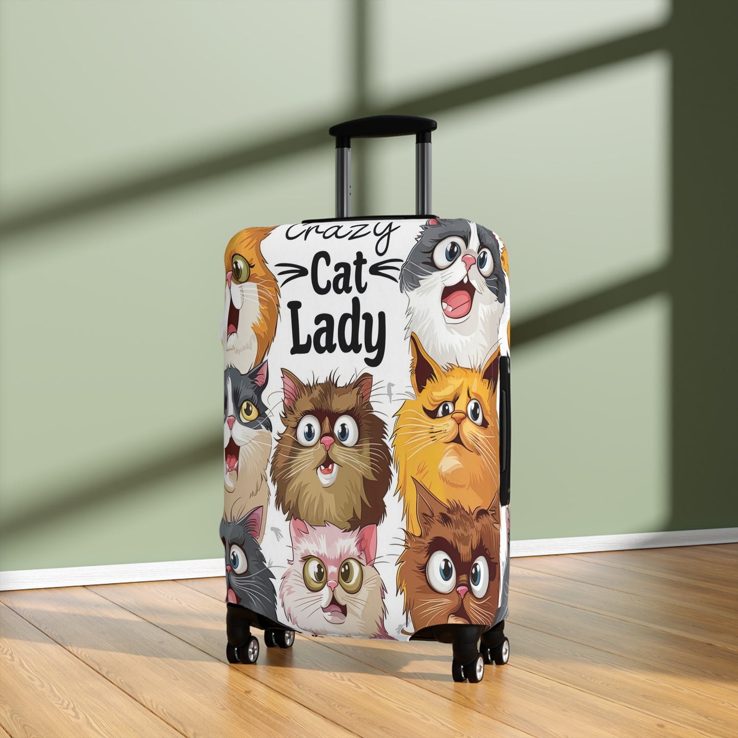 Luggage Cover, Crazy Cat Lady, awd-1489