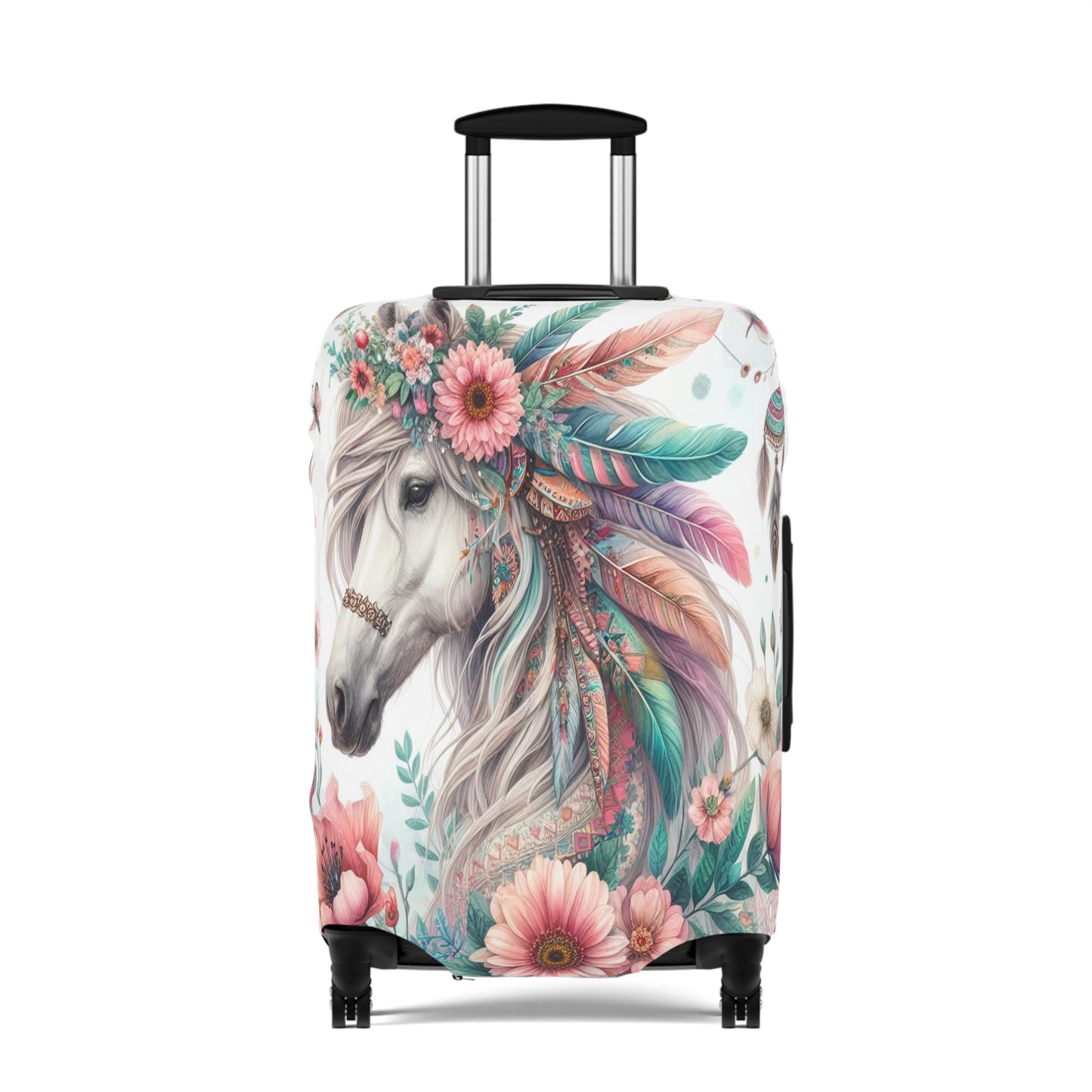 Luggage Cover, Country and Western, Boho Floral Horse, awd-1734