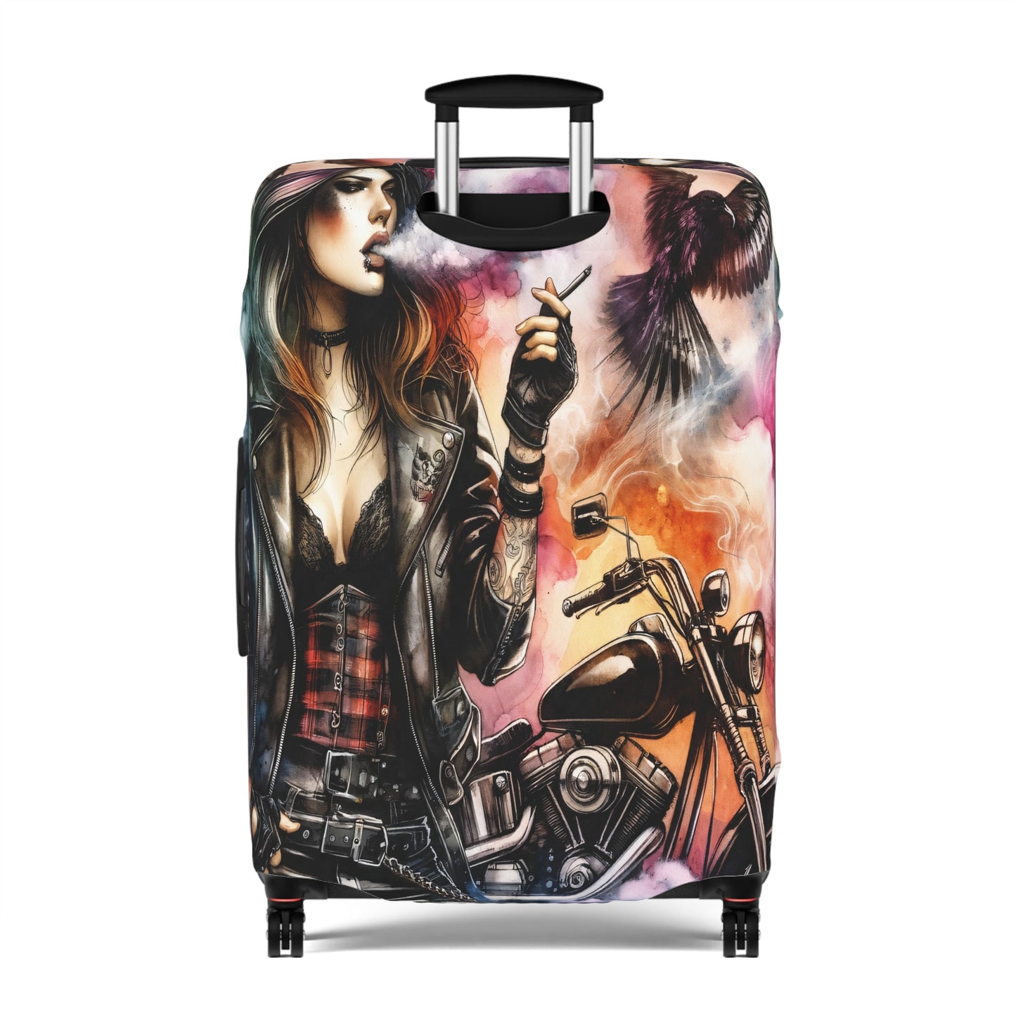 Luggage Cover, Girl Motorbike, awd-1736