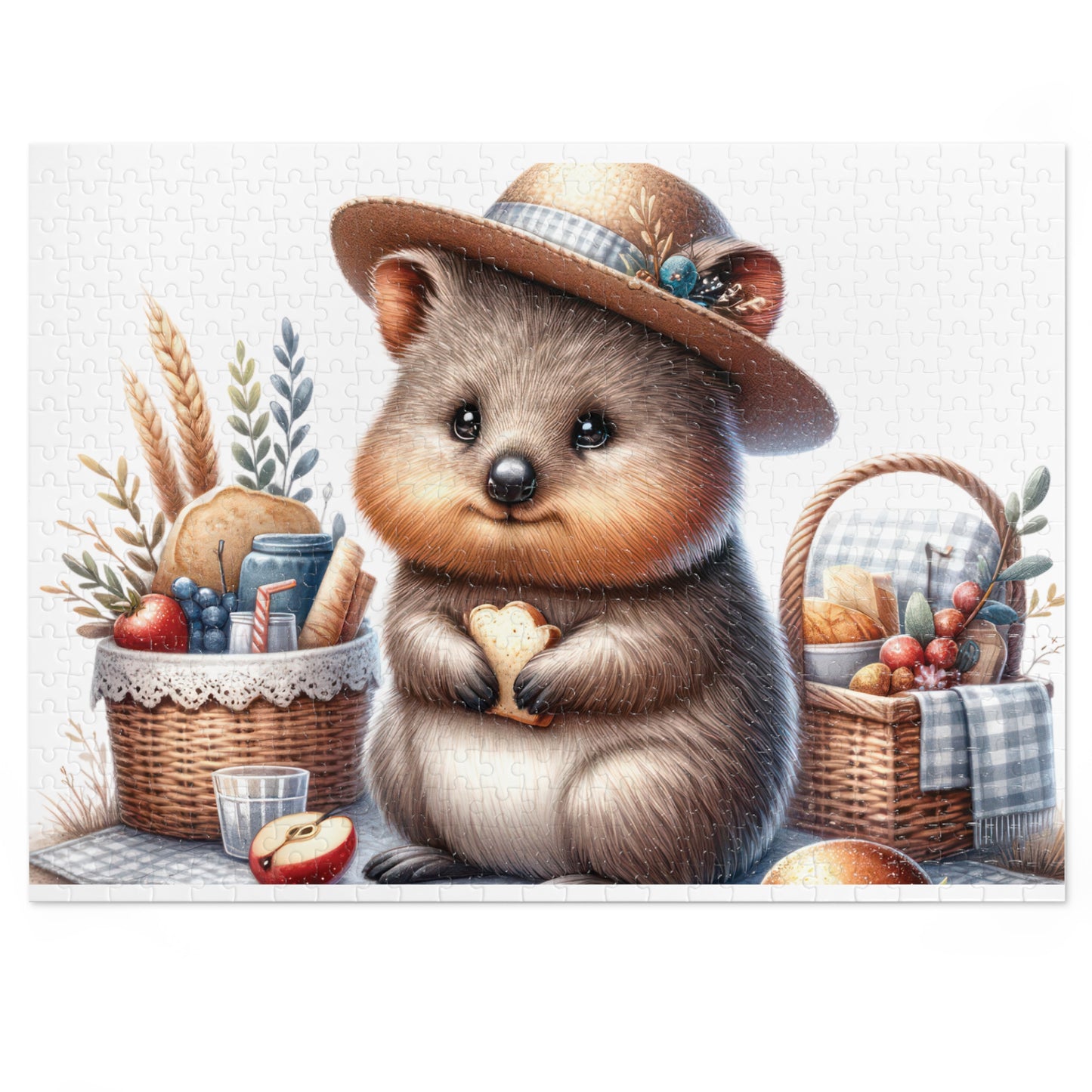 Jigsaw Puzzle in Tin, Australian Animals, Quokka, Personalised/Non-Personalised awd-1329 (30, 110, 252, 500,1000-Piece)