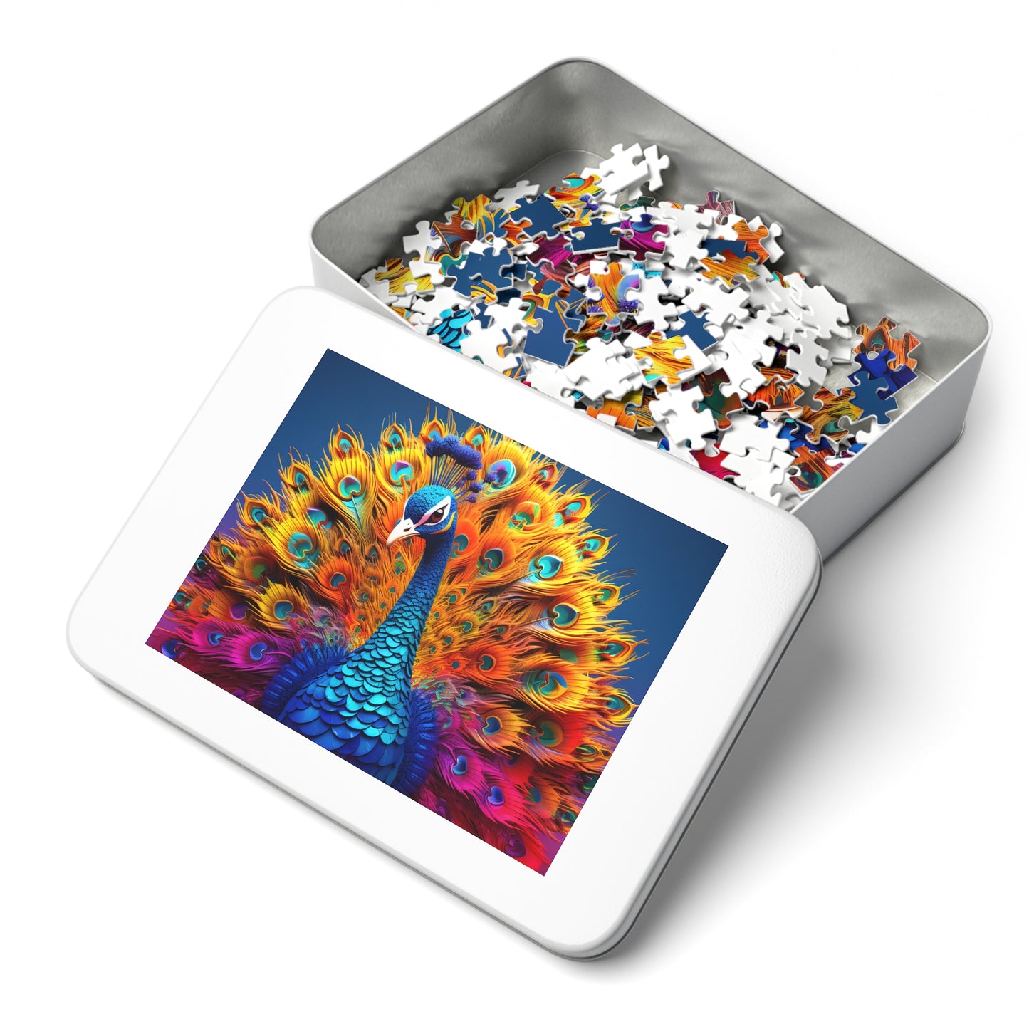 Jigsaw Puzzle, Peacock, Personalised/Non-Personalised (30, 110, 252, 500,1000-Piece)