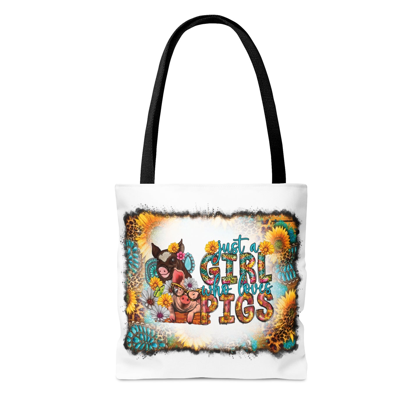 Tote Bag, Western, Just a Girl Who Loves Pigs