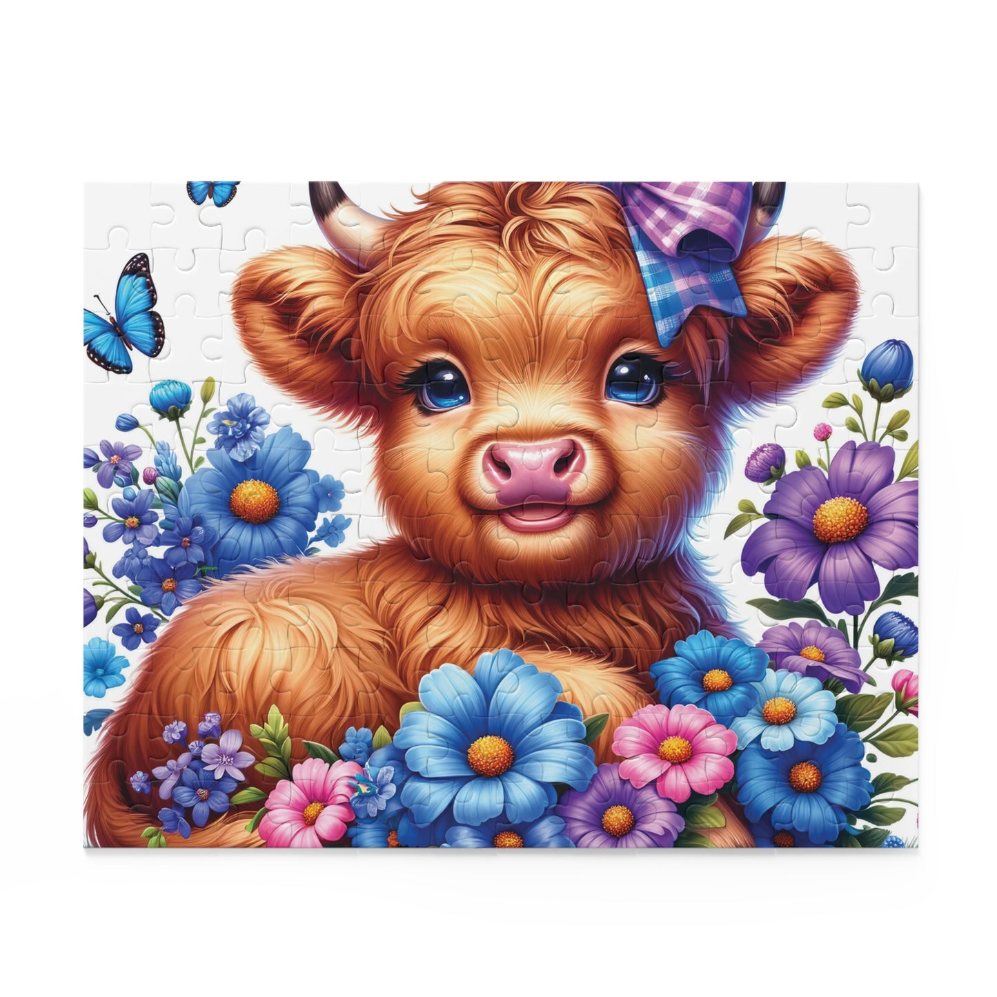 Personalised/Non-Personalised Puzzle, Highland Cow (120, 252, 500-Piece)