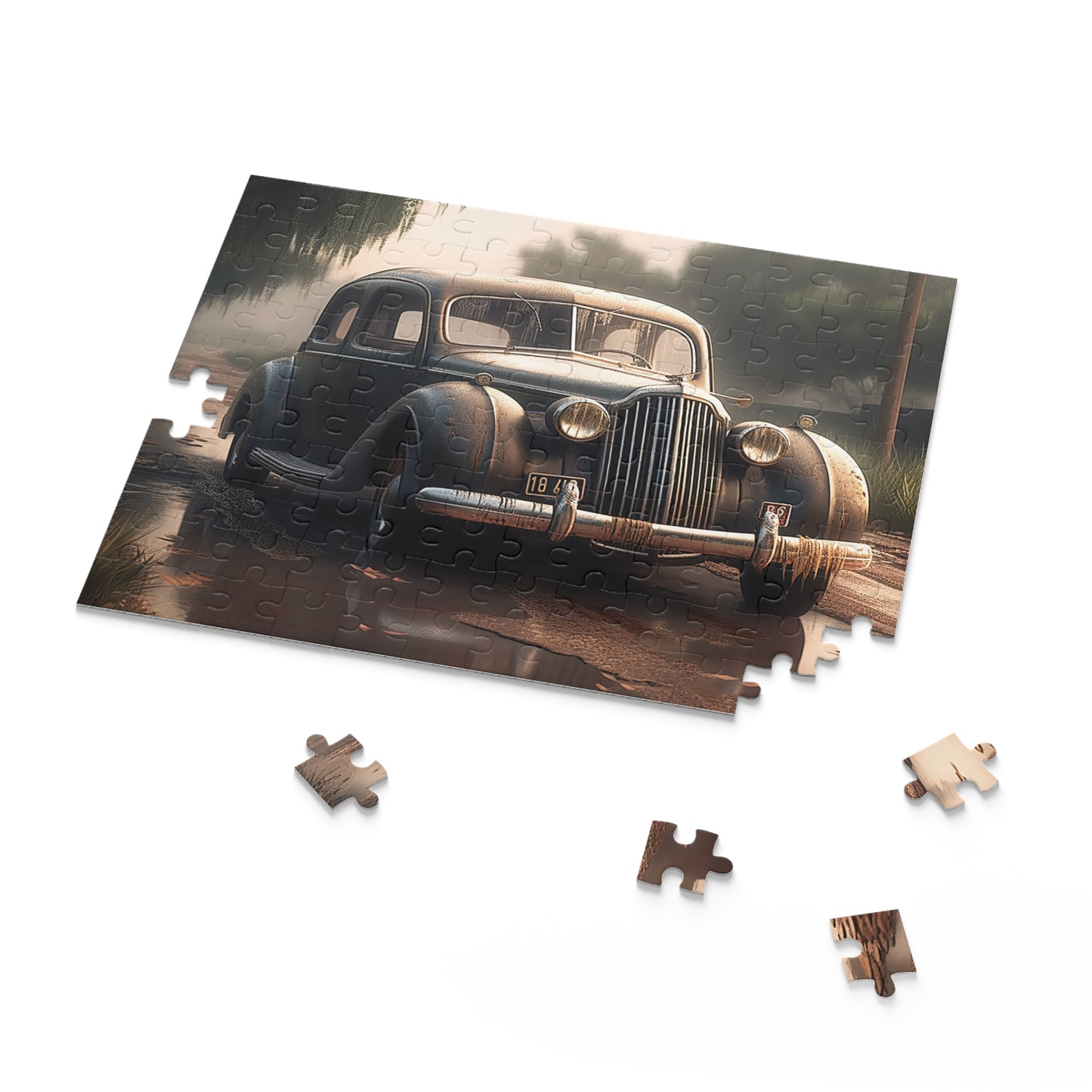 Personalised/Non-Personalised Puzzle, Vintage Car (120, 252, 500-Piece)