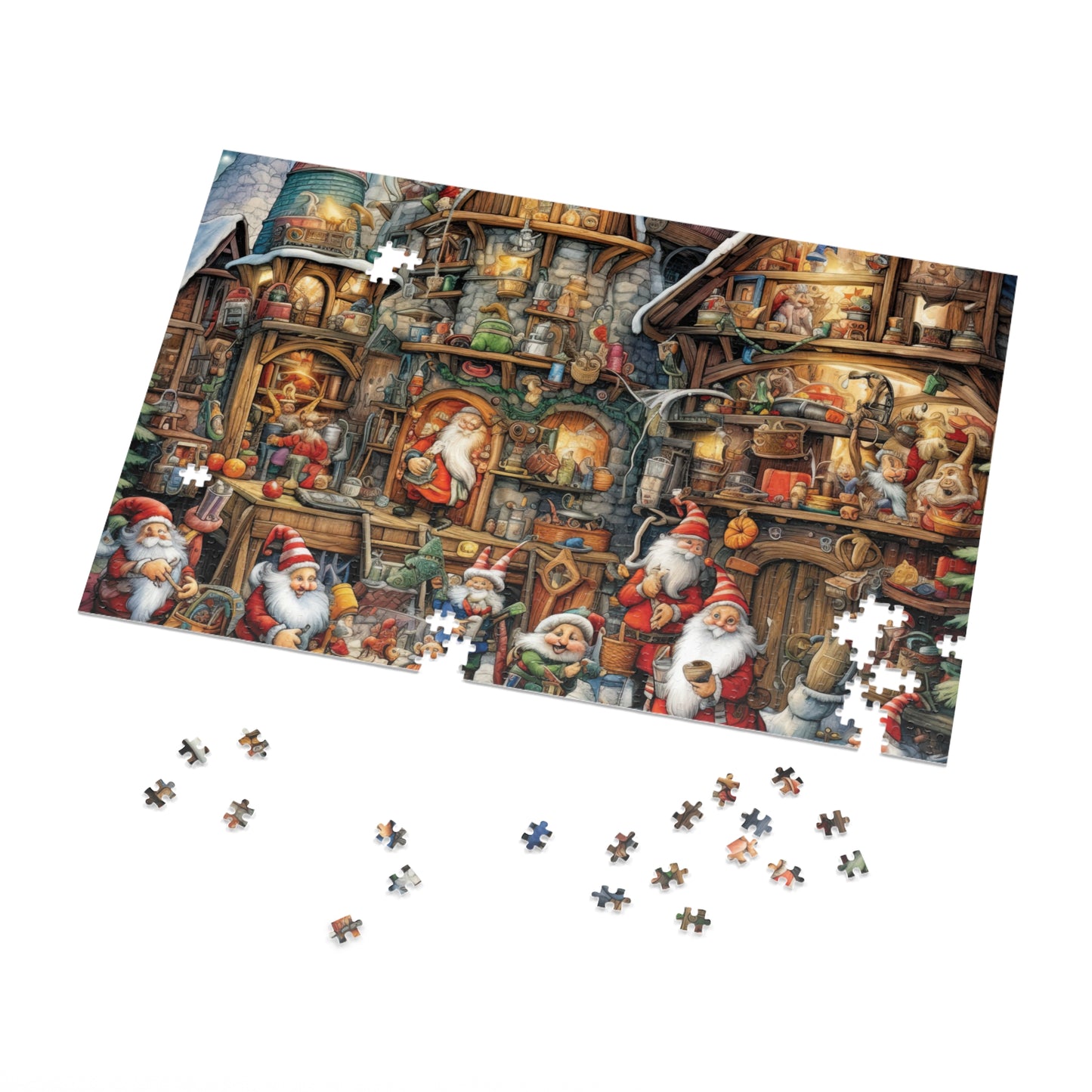 Jigsaw Puzzle, Santa's Workshop, Personalised/Non-Personalised (30, 110, 252, 500,1000-Piece)