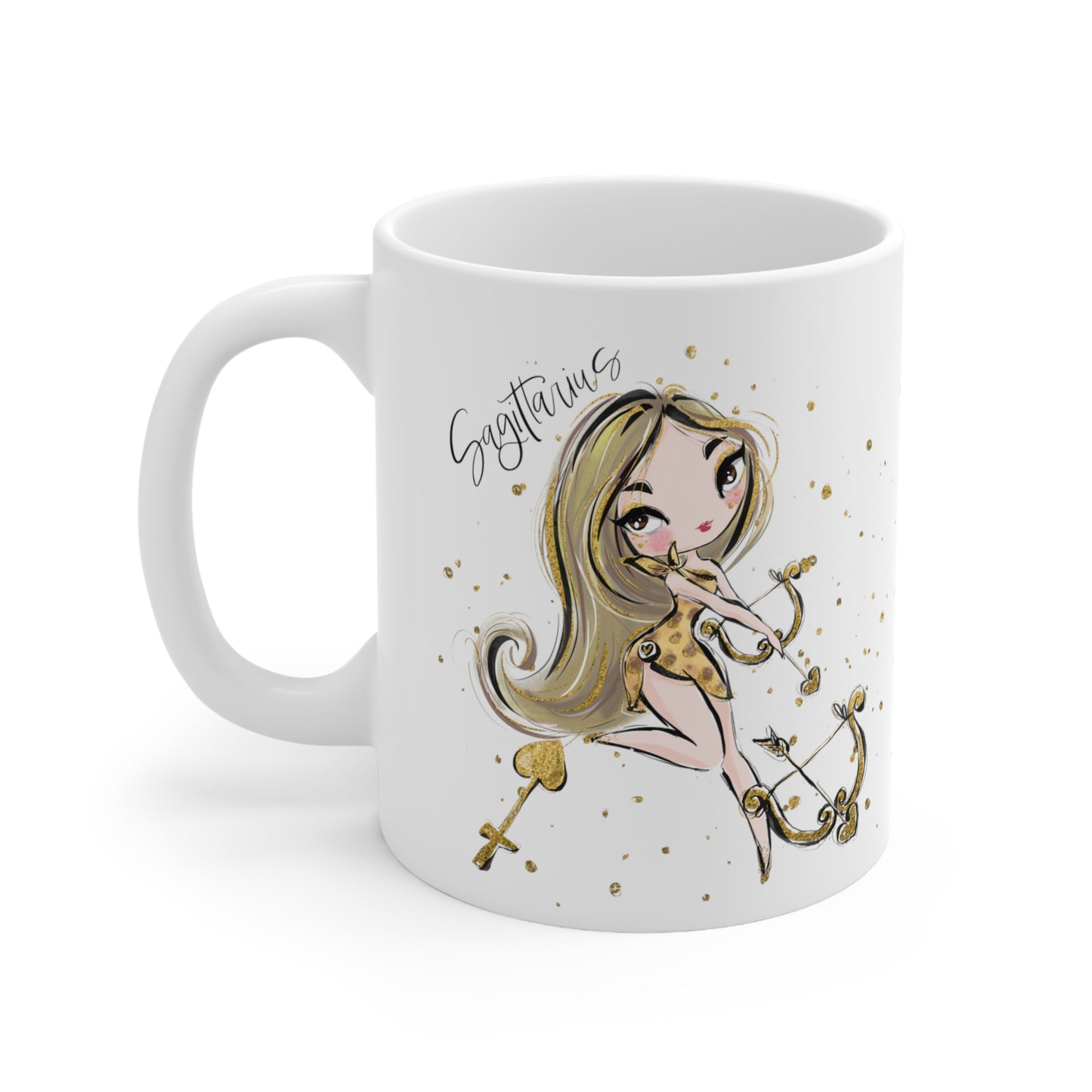 Personalised/Non Personalised Zodiac Sign, Sagittarius, Ceramic Mug 11oz