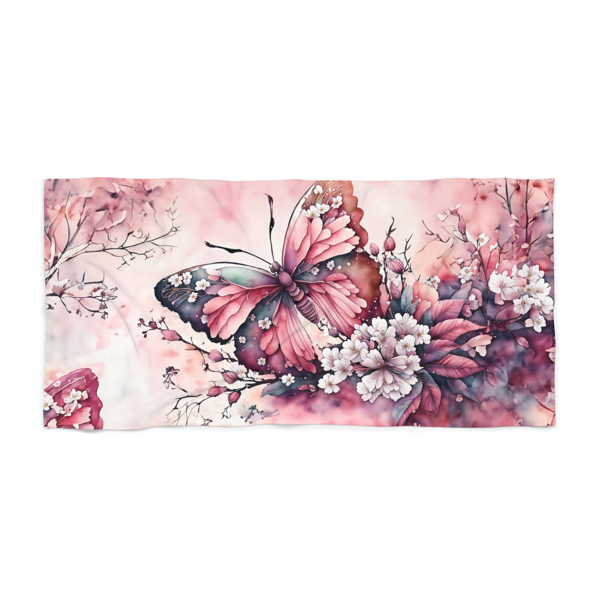 Beach Towel, Butterfly Dreams, Polycotton Towel, 2 sizes Available