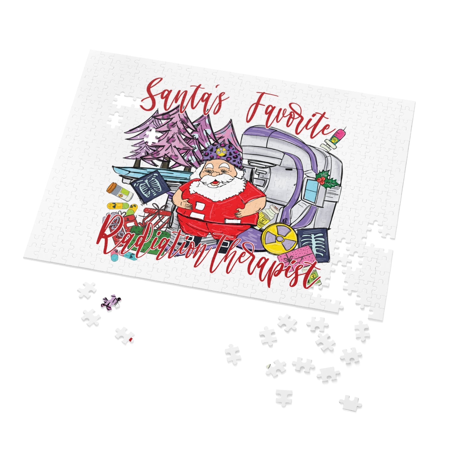 Jigsaw Puzzle, Santa's Favorite Radiation Therapist, Personalised/Non-Personalised (30, 110, 252, 500,1000-Piece)