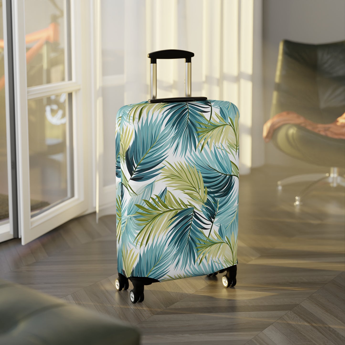 Luggage Cover, Tropical Leaves