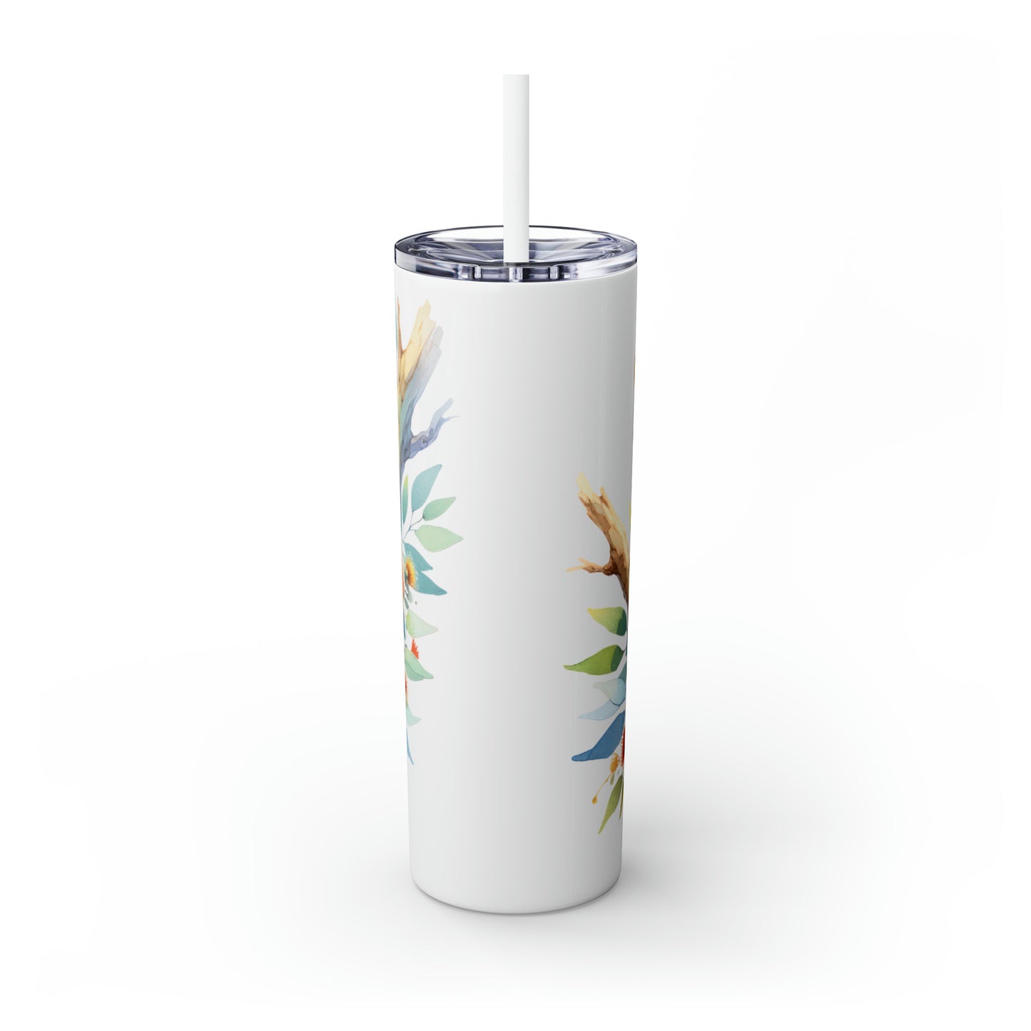 Skinny Tumbler with Straw, 20oz, Australian Animal, Koala, awd-1316