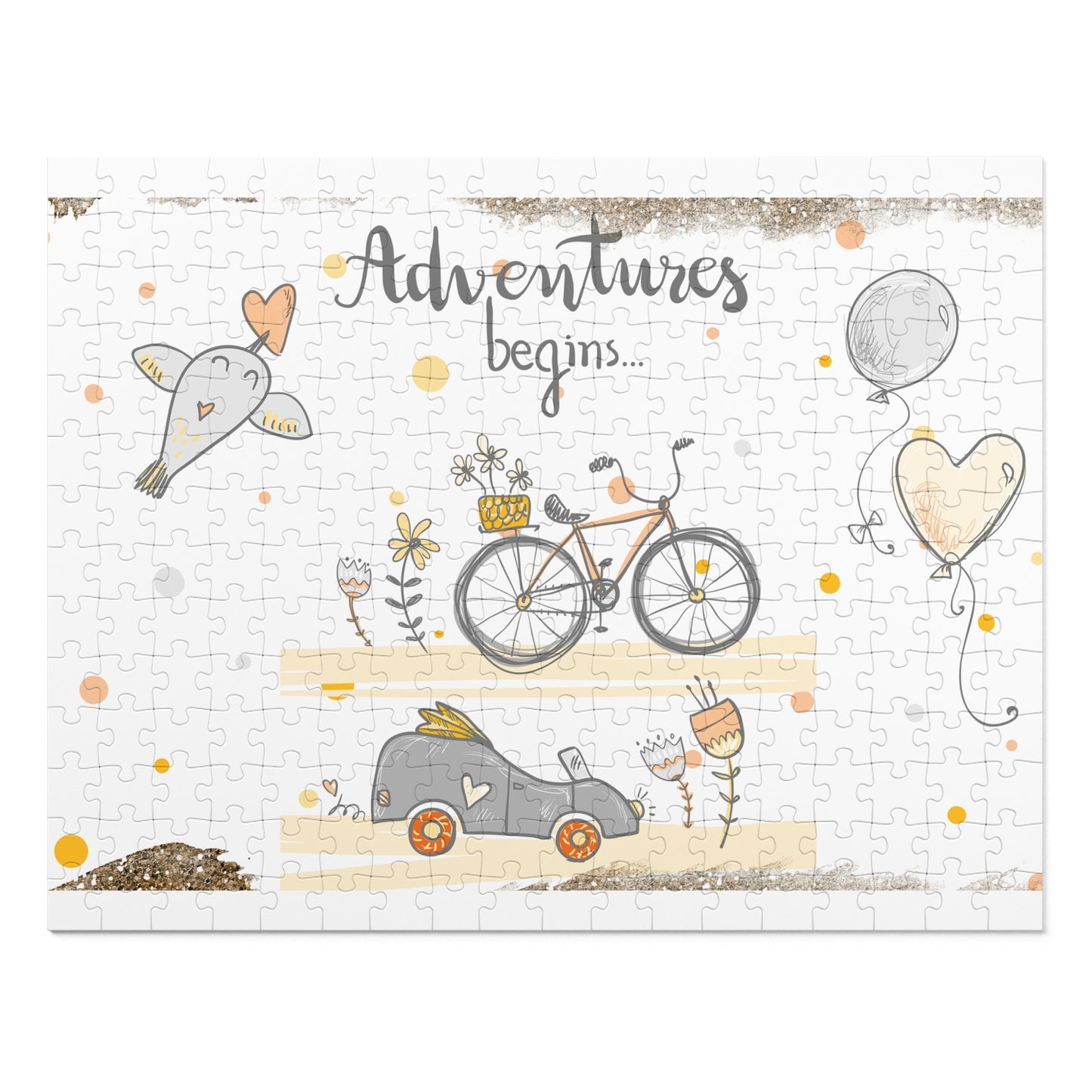 Jigsaw Puzzle, Travel, Let the Adventures Begin, Personalised/Non-Personalised (30, 110, 252, 500,1000-Piece)