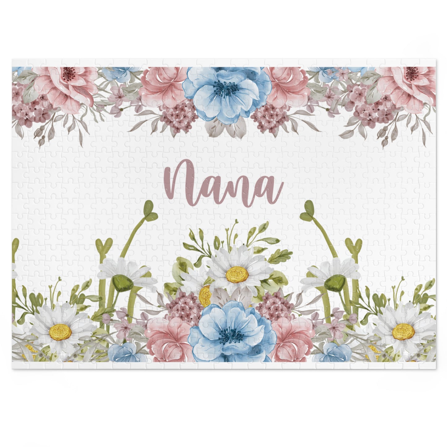 Jigsaw Puzzle, Floral, Nana, Personalised/Non-Personalised (30, 110, 252, 500,1000-Piece)