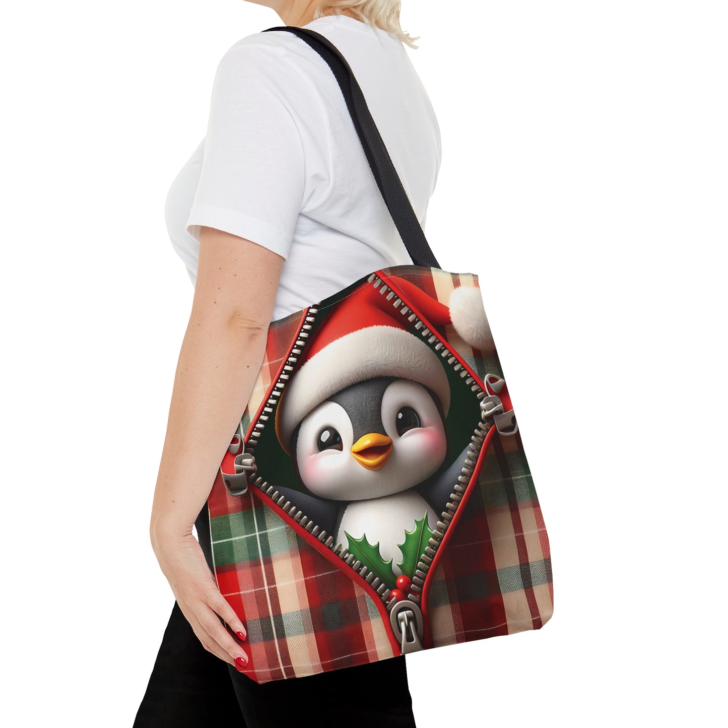 Tote Bag, Christmas, Penguin