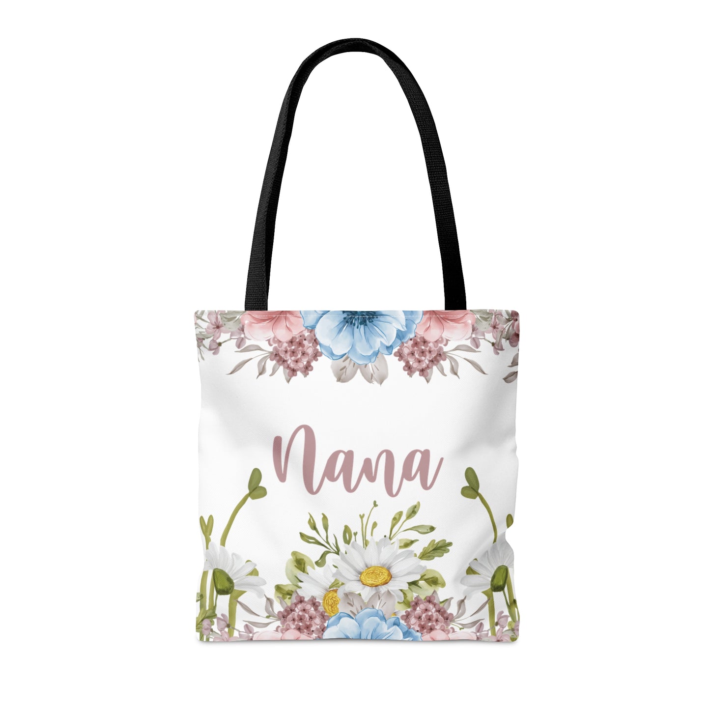 Personalised/Non-Personalised Tote Bag, Floral, Nana, Tote bag
