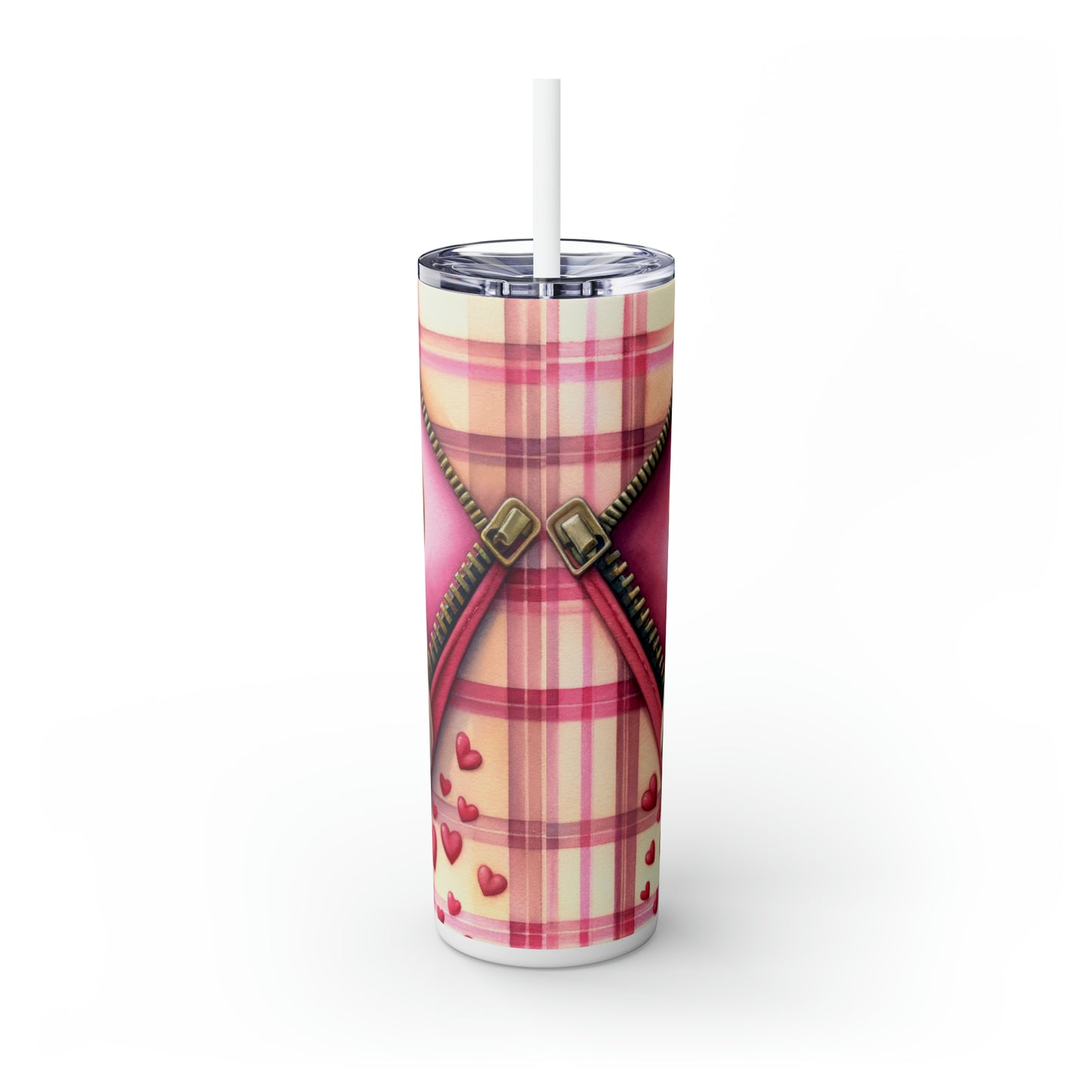 Skinny Tumbler with Straw, 20oz, Dog, Valentines Day, awd-832