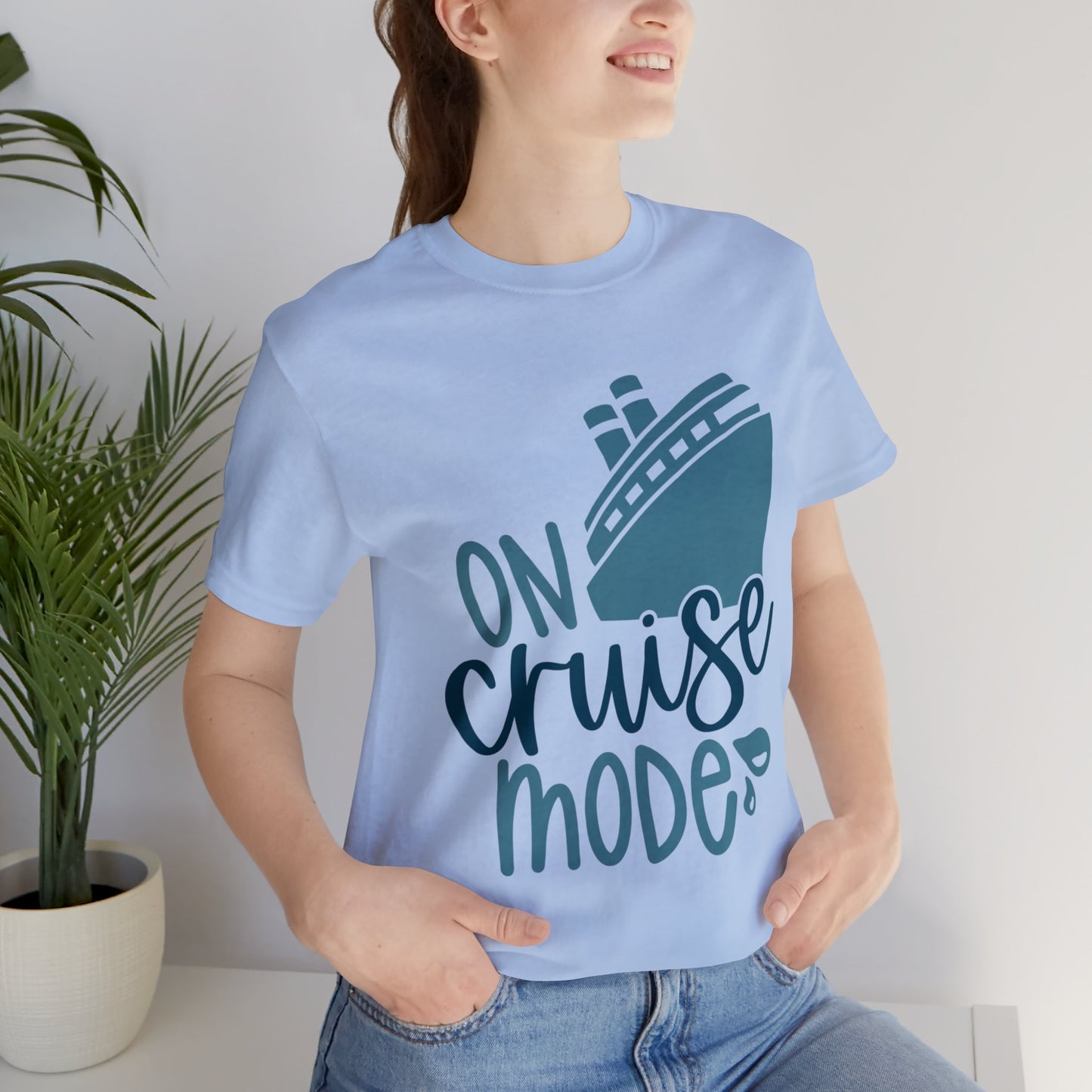 Unisex Adults Jersey Short Sleeve Tee, Cruise Tee, Cruise Mode, 100% Cotton, Light Fabric 142 g/m²