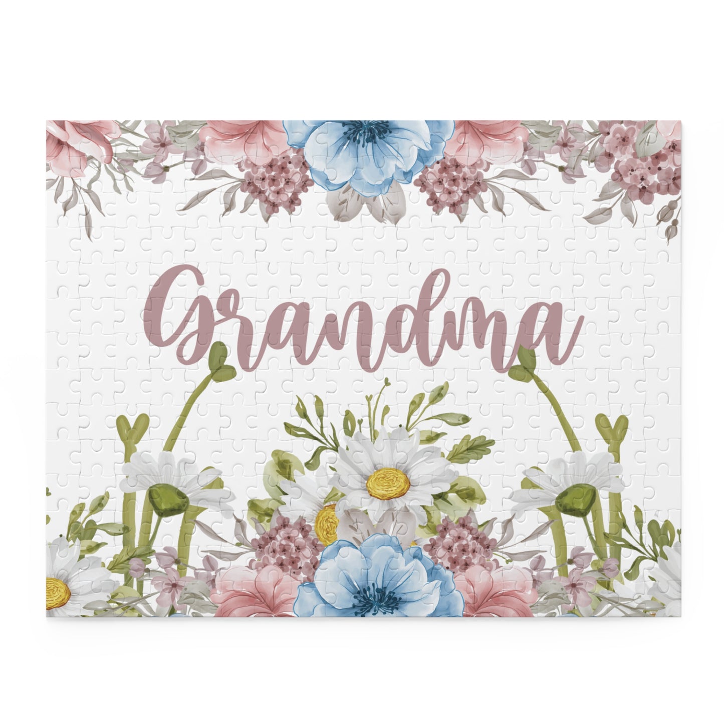 Personalised/Non-Personalised Puzzle, Floral, Grandma (120, 252, 500-Piece)