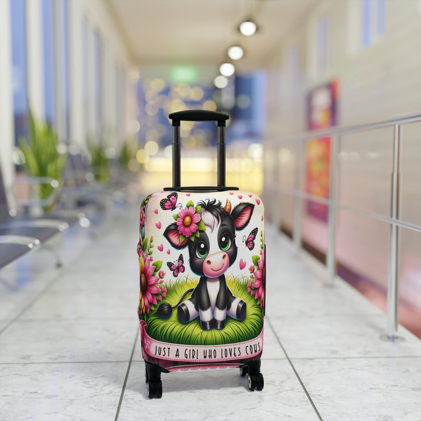 Luggage Cover, Just a Girl who Loves Cows, awd-1492