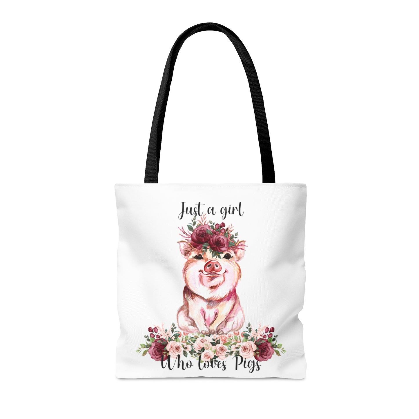 Tote Bag, Just a Girl Who Loves Pigs, Personalised/Non-Personalised Tote bag