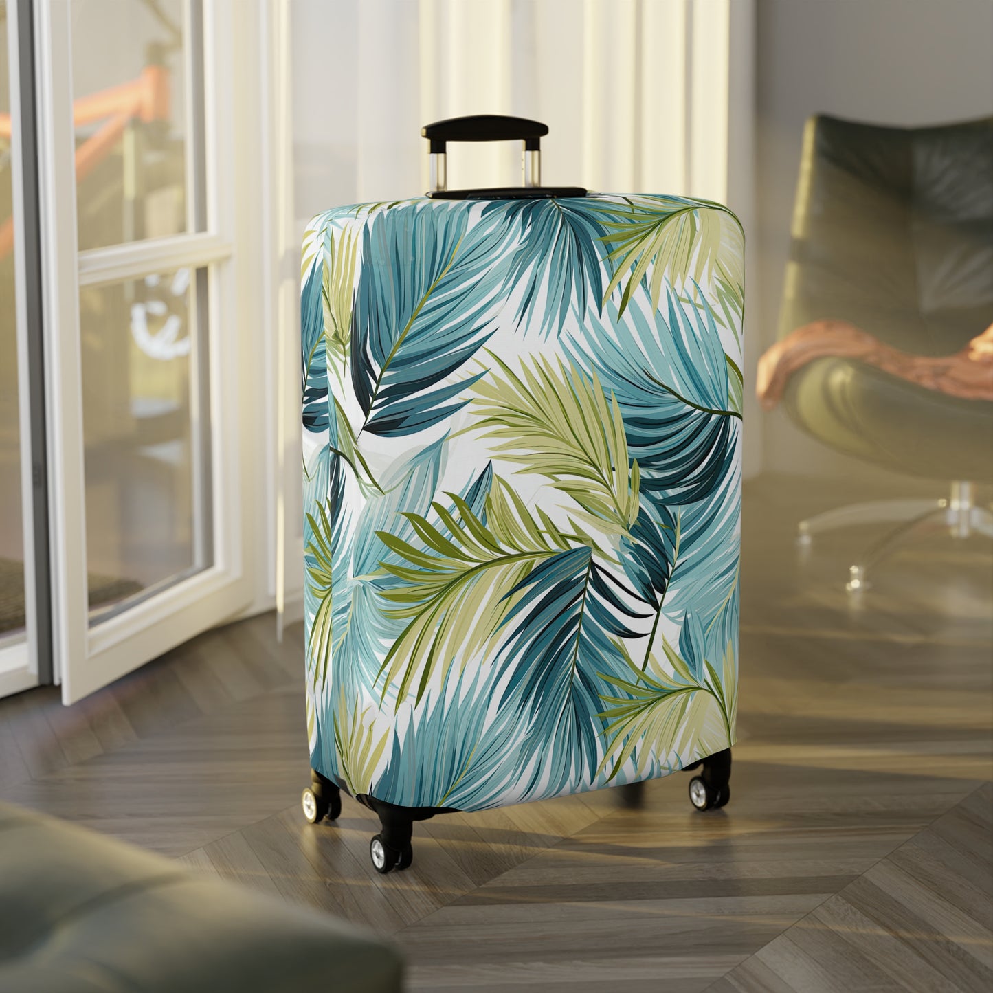 Luggage Cover, Tropical Leaves