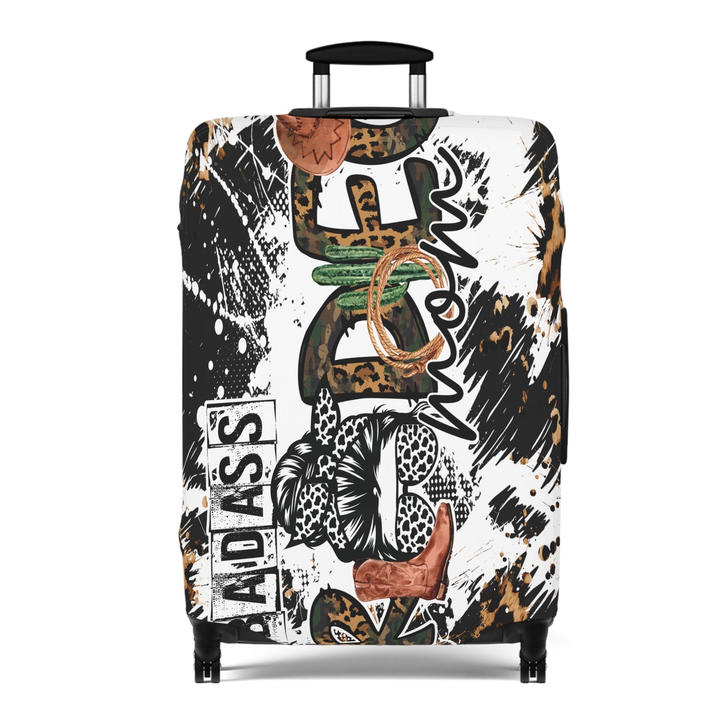 Luggage Cover, Badass Rodeo Mom, awd-3110