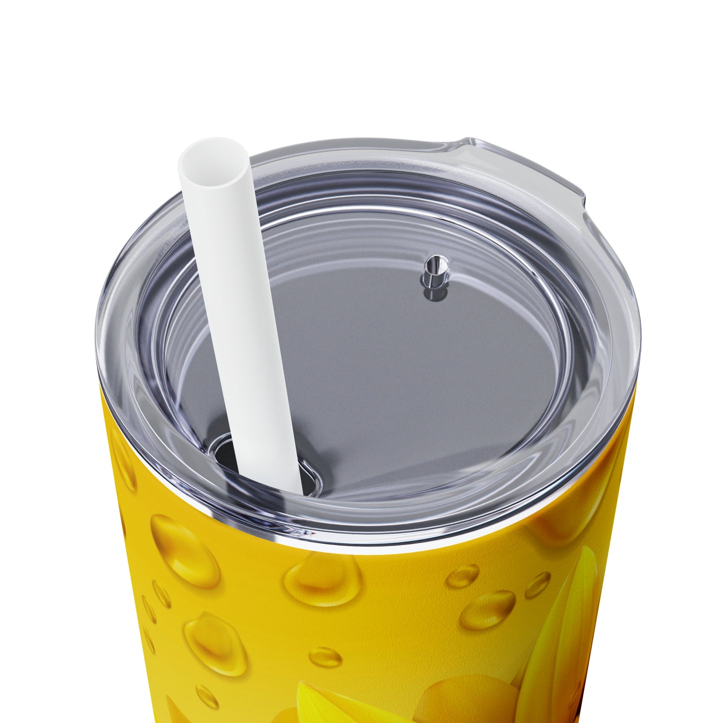 Skinny Tumbler with Straw, 20oz, Sunflower