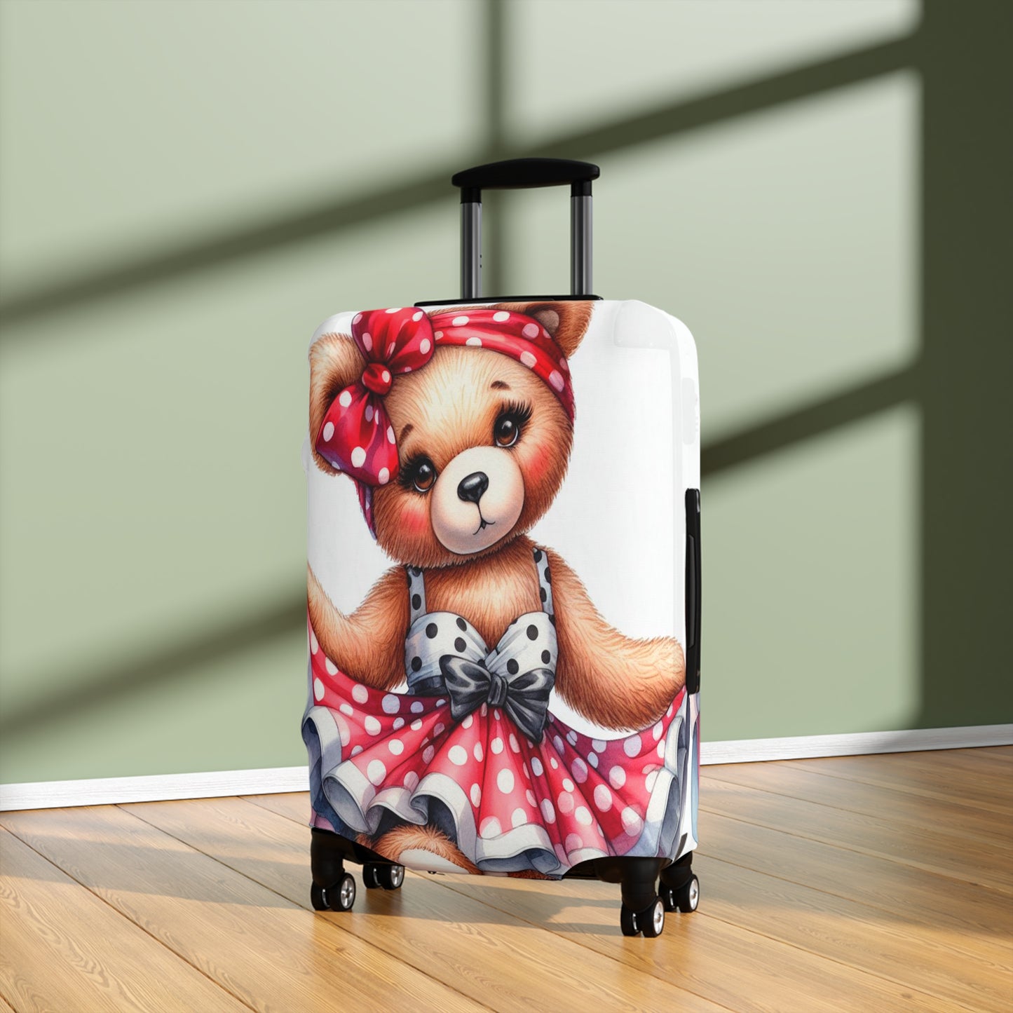 Luggage Cover, Rockabilly, Teddy Bear, awd-3031