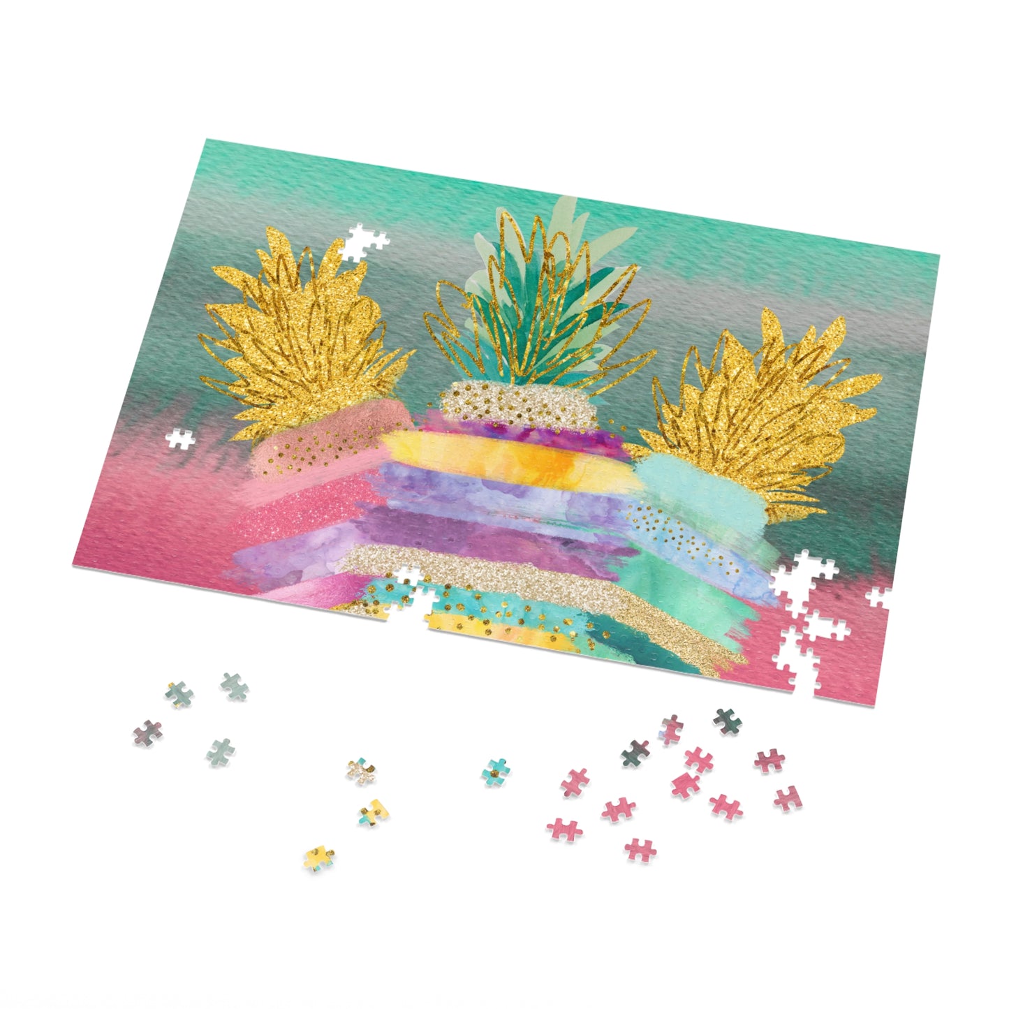 Jigsaw Puzzle, Pineapples, Personalised/Non-Personalised (30, 110, 252, 500,1000-Piece)