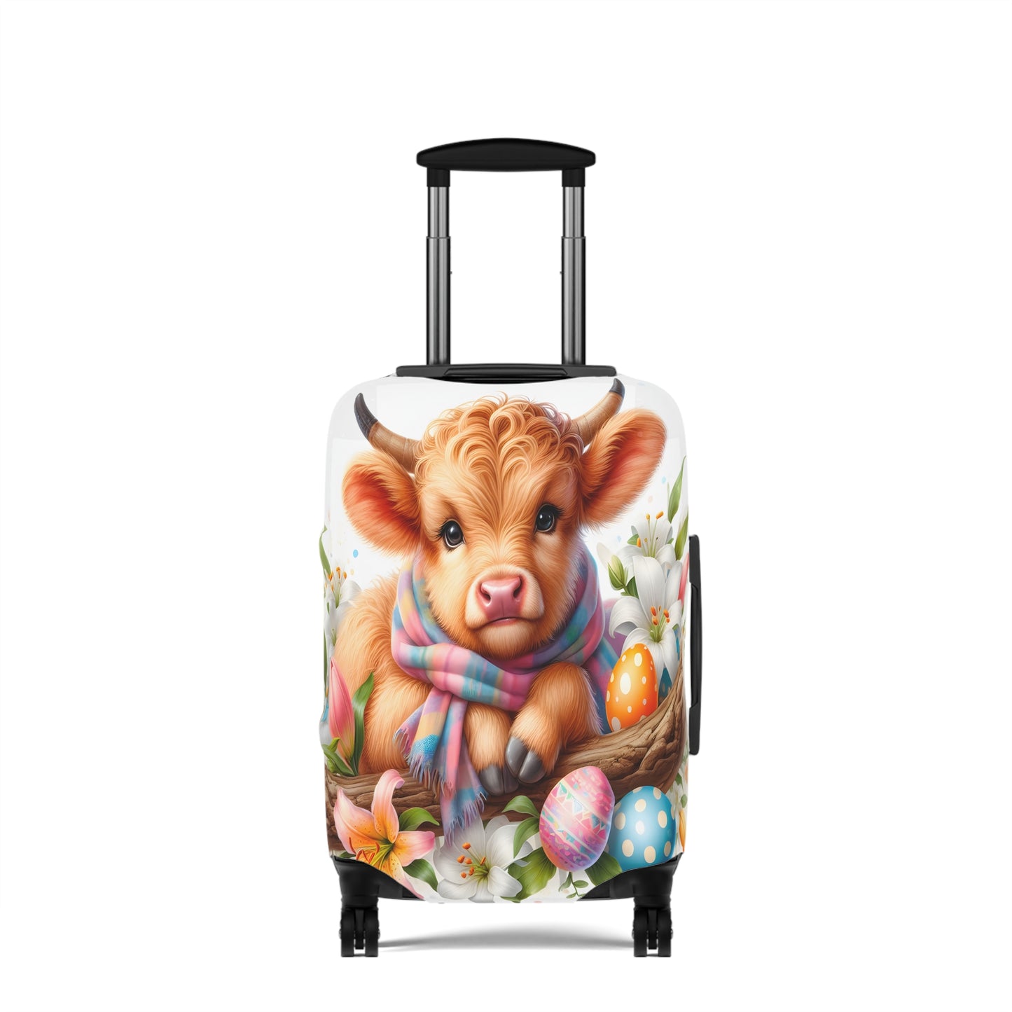 Luggage Cover, Easter, Highland Cow, awd-1621