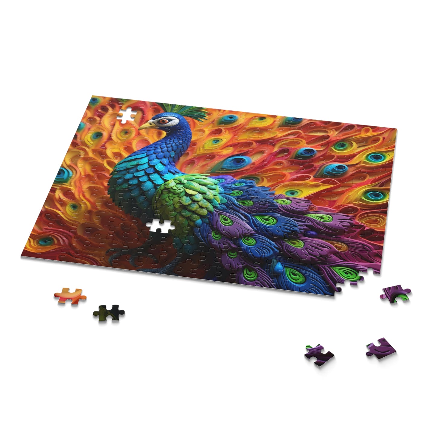 Puzzle, Peacock  (120, 252, 500-Piece) awd-575