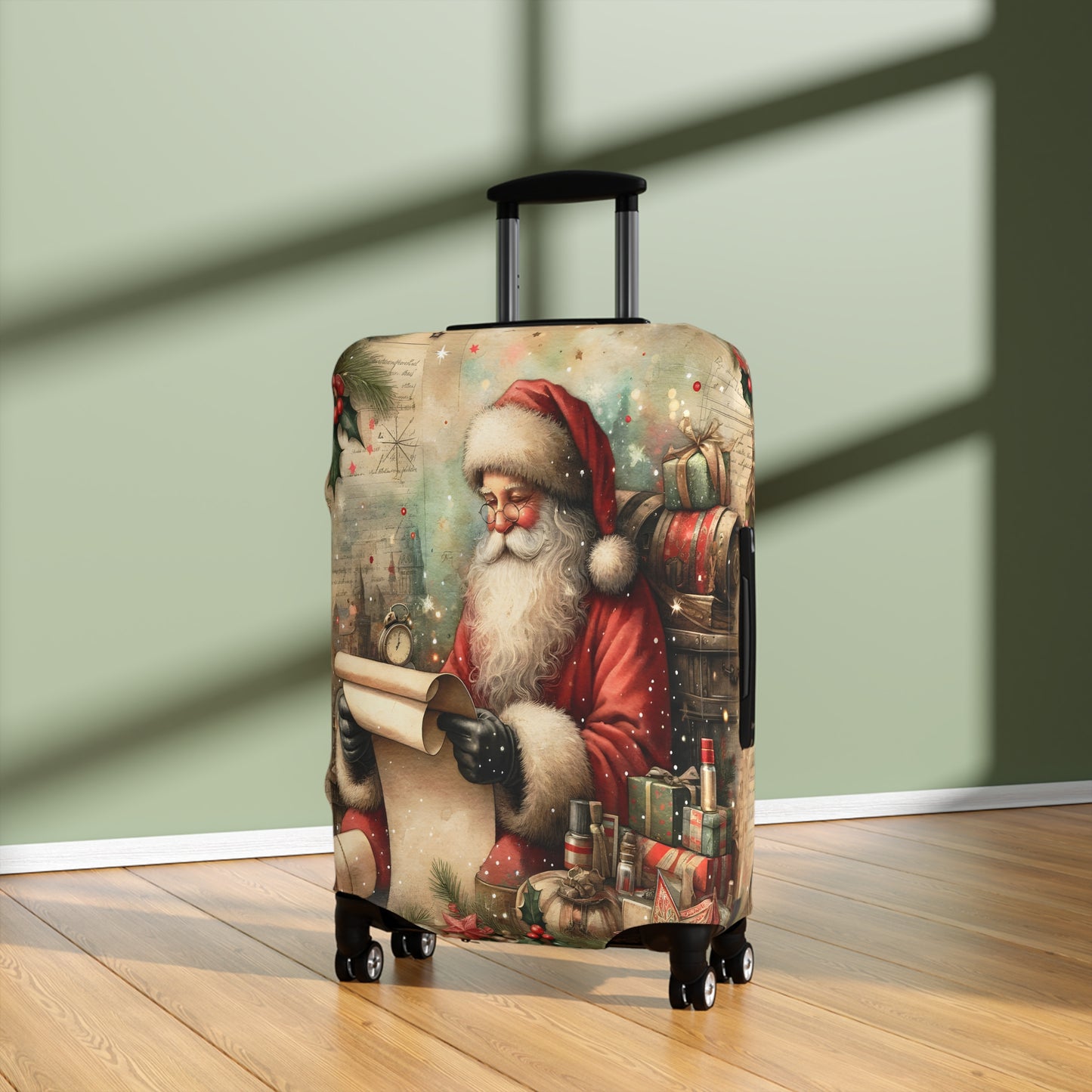 Luggage Cover, Christmas, Vintage Santa, awd-1479