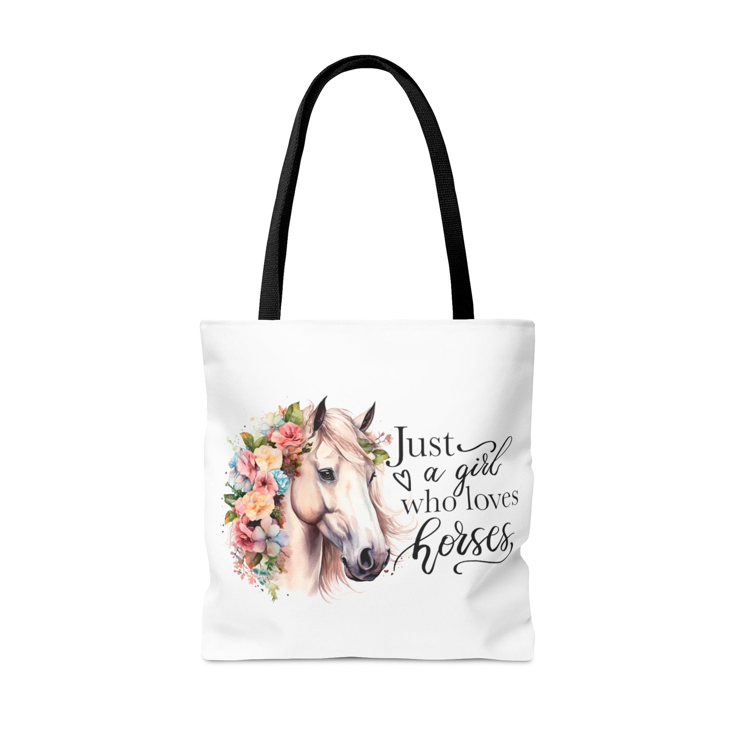 Tote Bag, Just a Girl who loves Horses, Personalised/Non-Personalised Tote bag