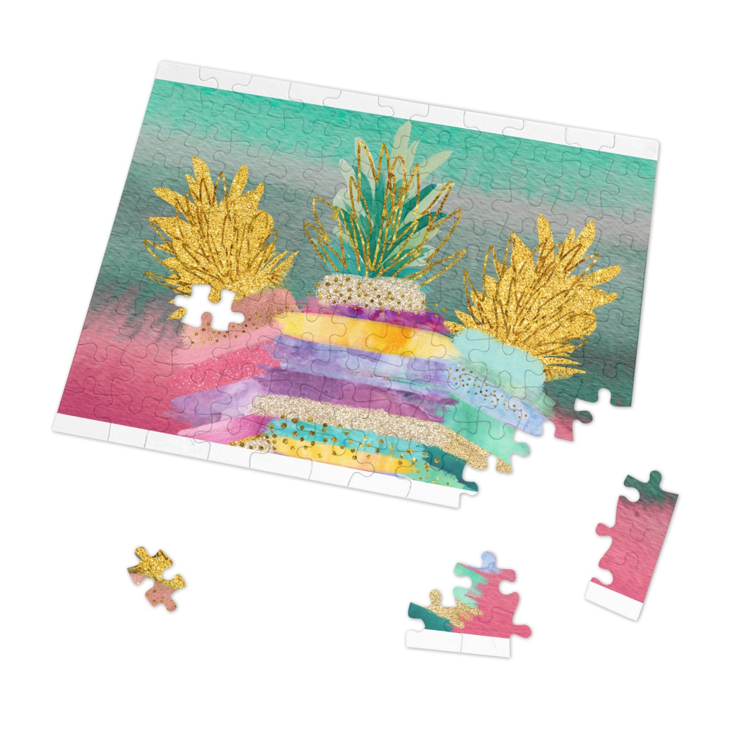 Jigsaw Puzzle, Pineapples, Personalised/Non-Personalised (30, 110, 252, 500,1000-Piece)