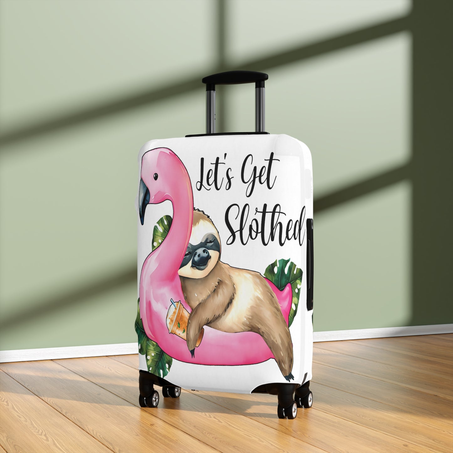 Luggage Cover, Sloth, Let's get slothed, awd-1057