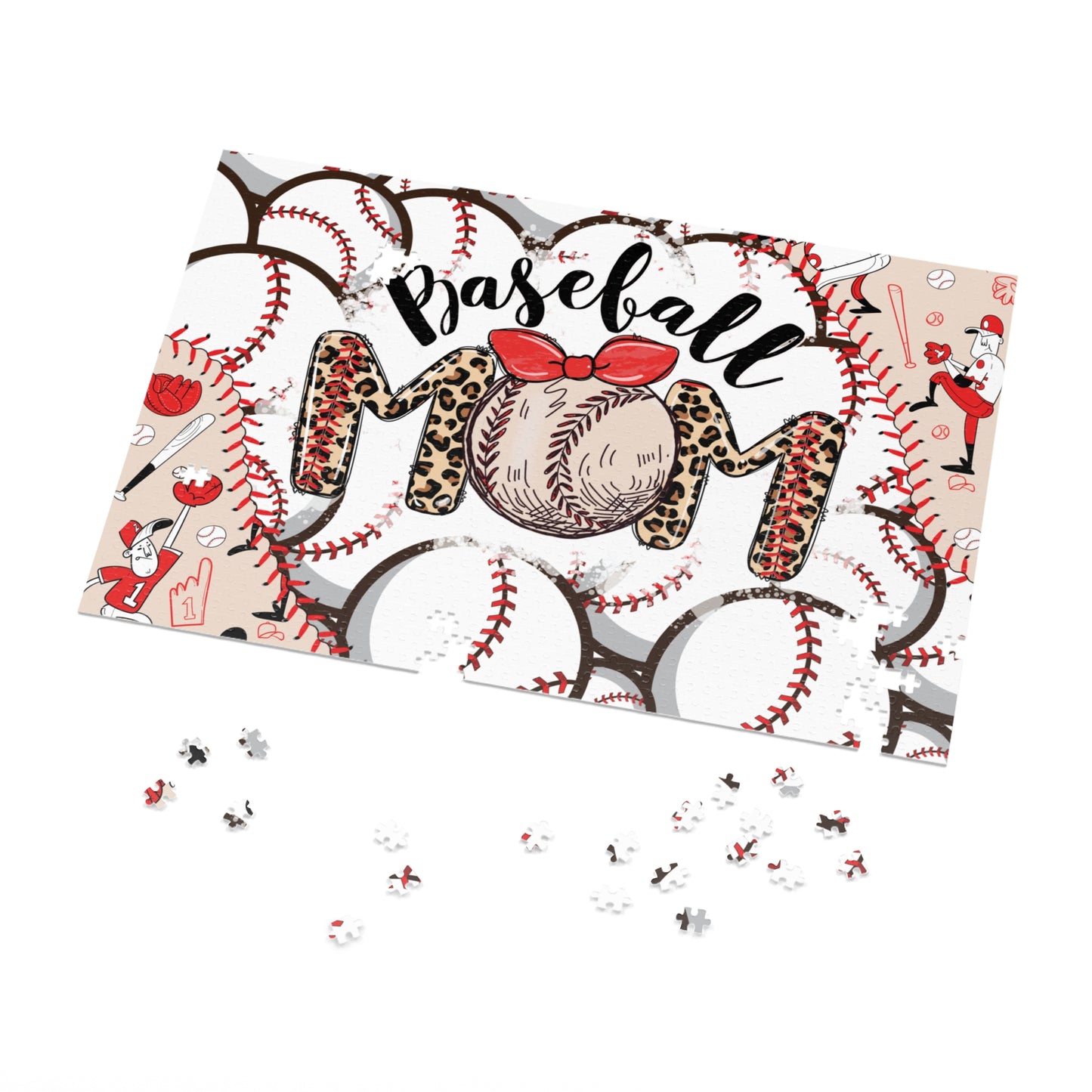 Jigsaw Puzzle in Tin, Baseball Mom, Personalised/Non-Personalised, awd-334 (30, 110, 252, 500,1000-Piece)