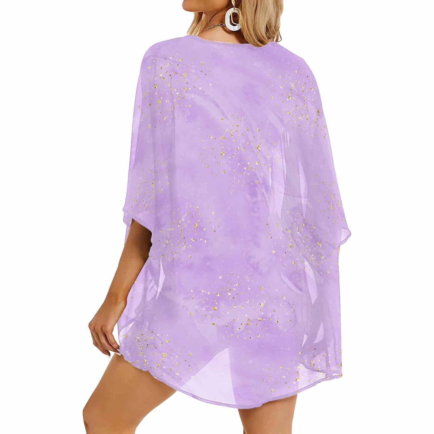 Purple Women's Kimono Chiffon Cover Up