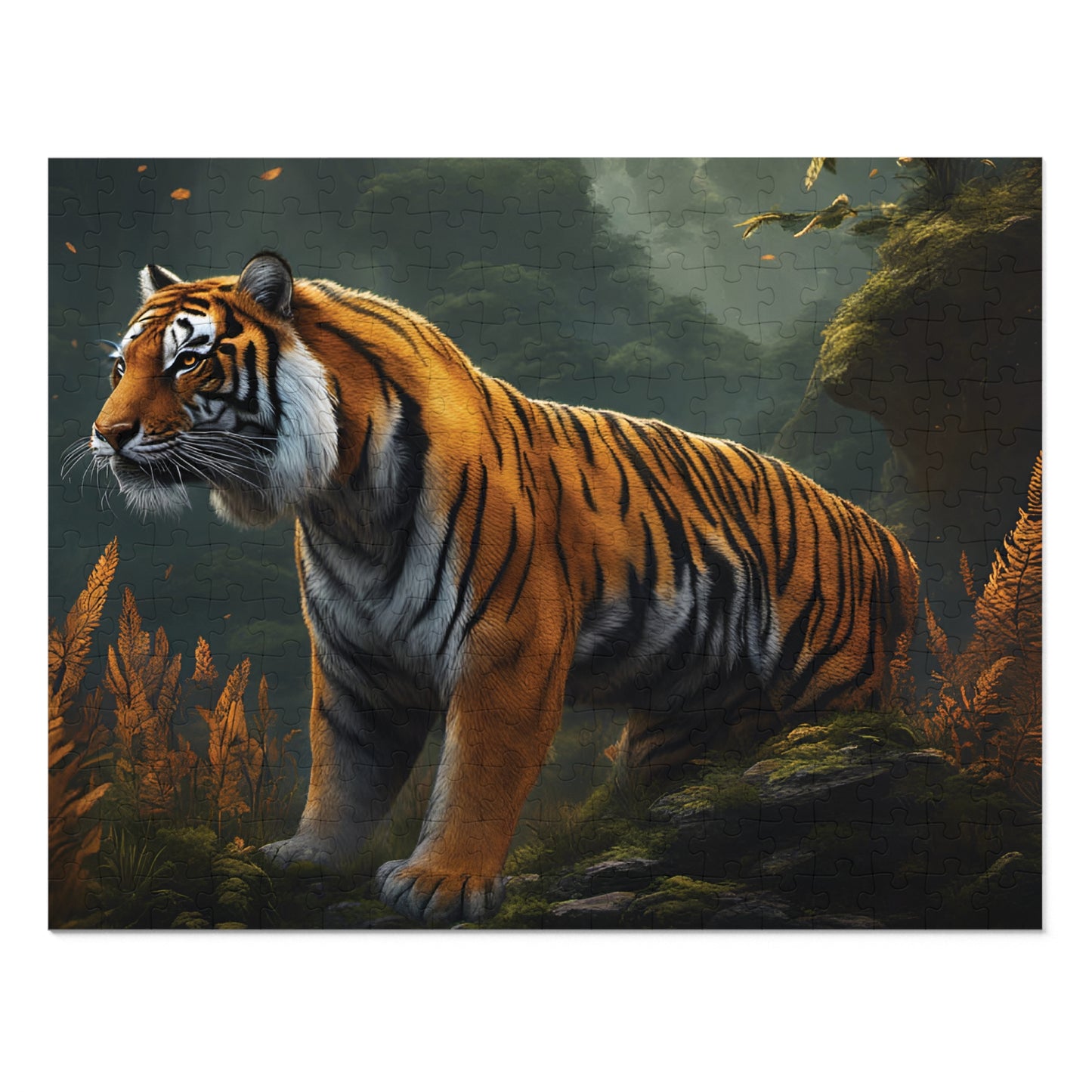 Puzzle, Tiger, Personalised/Non-Personalised (30, 110, 252, 500,1000-Piece) Awd-548