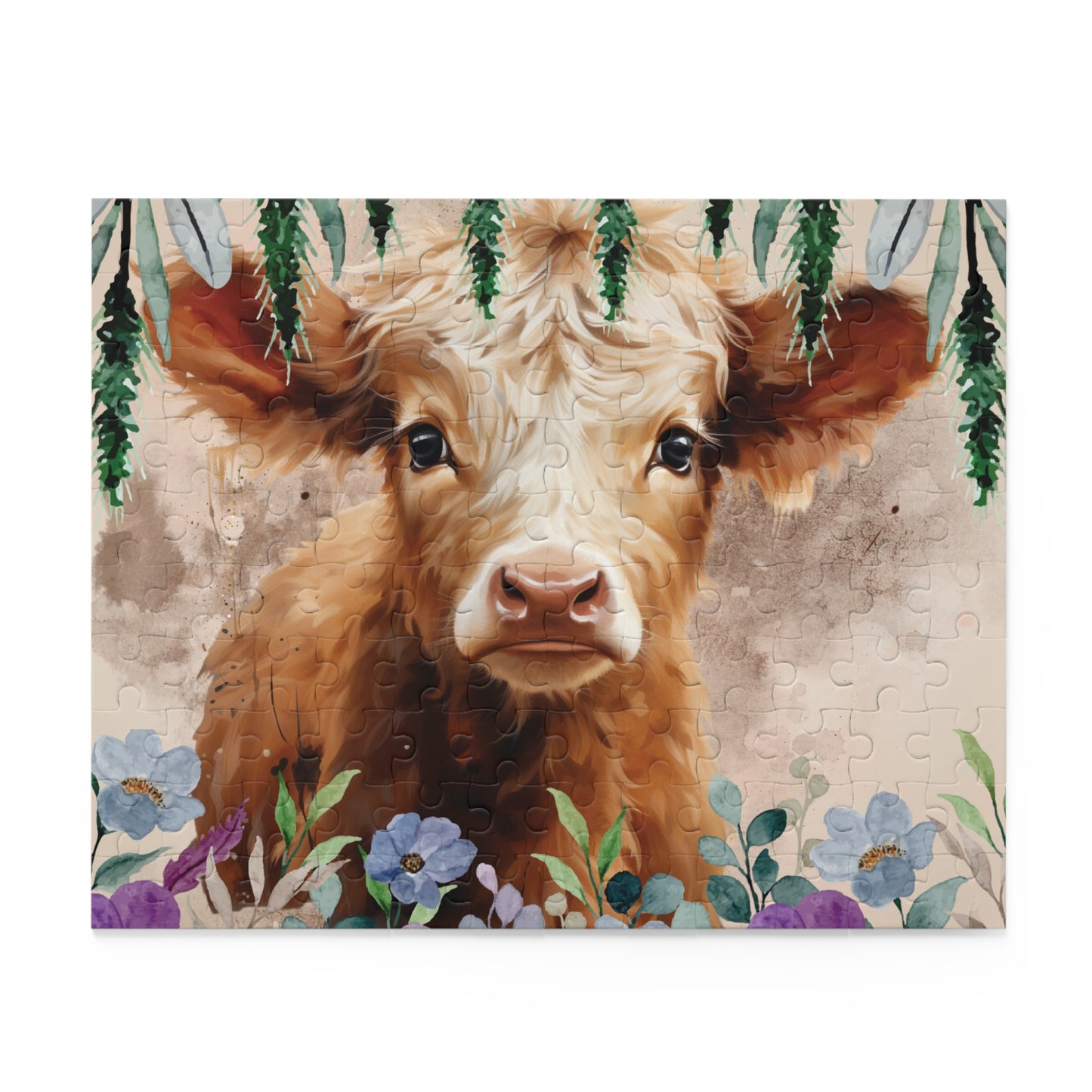 Personalised/Non-Personalised Puzzle, Highland Cow (120, 252, 500-Piece)