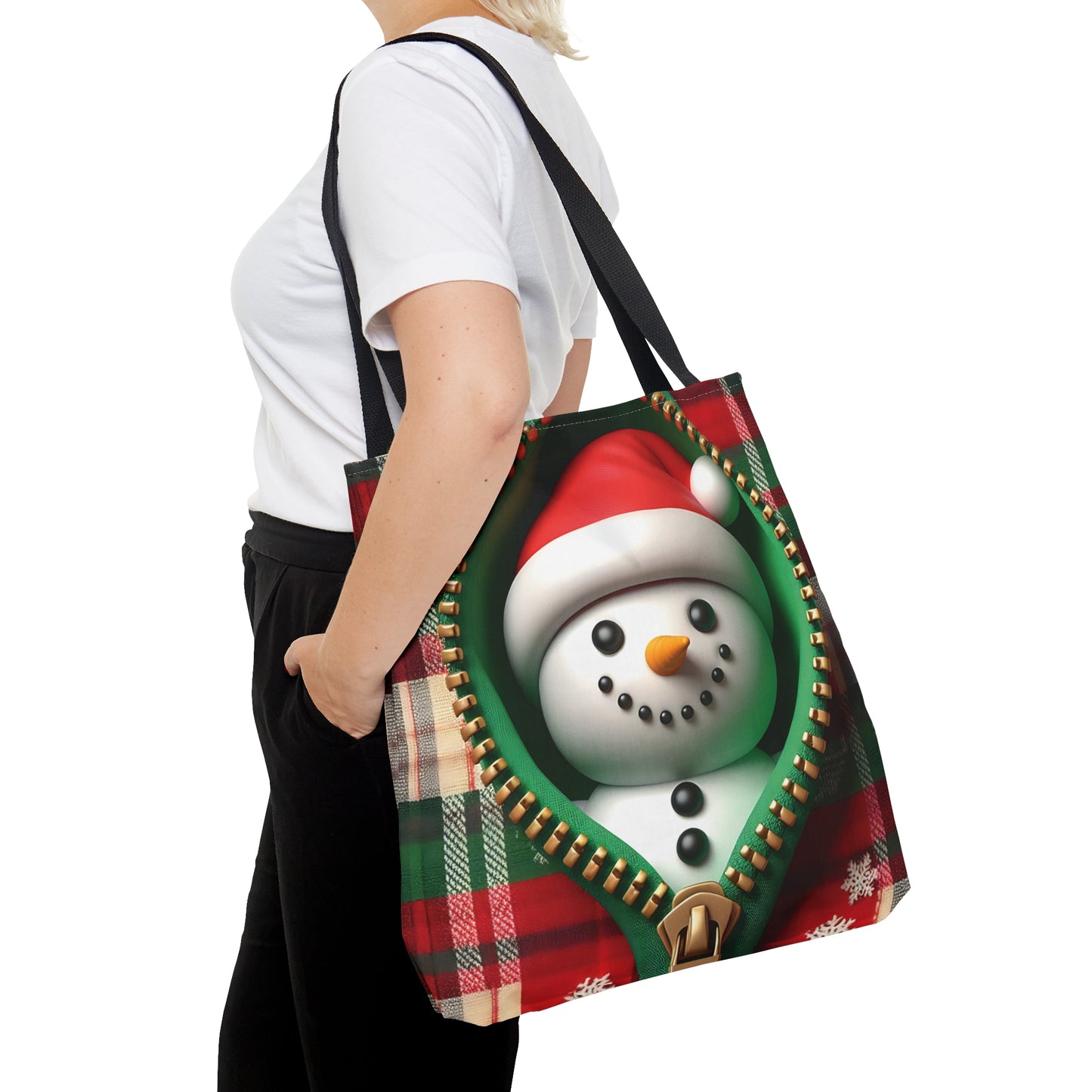 Tote Bag, Christmas, Snowman, Personalised/Non-Personalised Tote bag