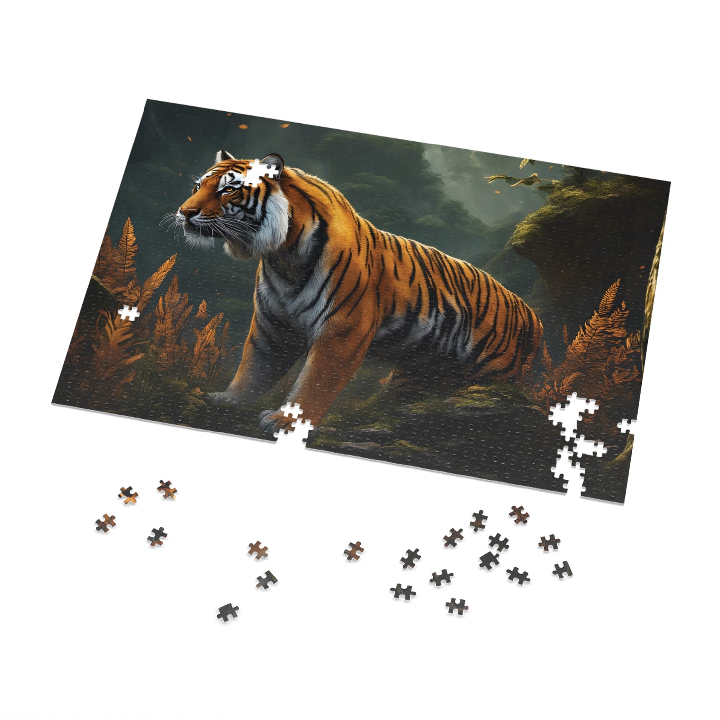 Puzzle, Tiger, Personalised/Non-Personalised (30, 110, 252, 500,1000-Piece) Awd-548
