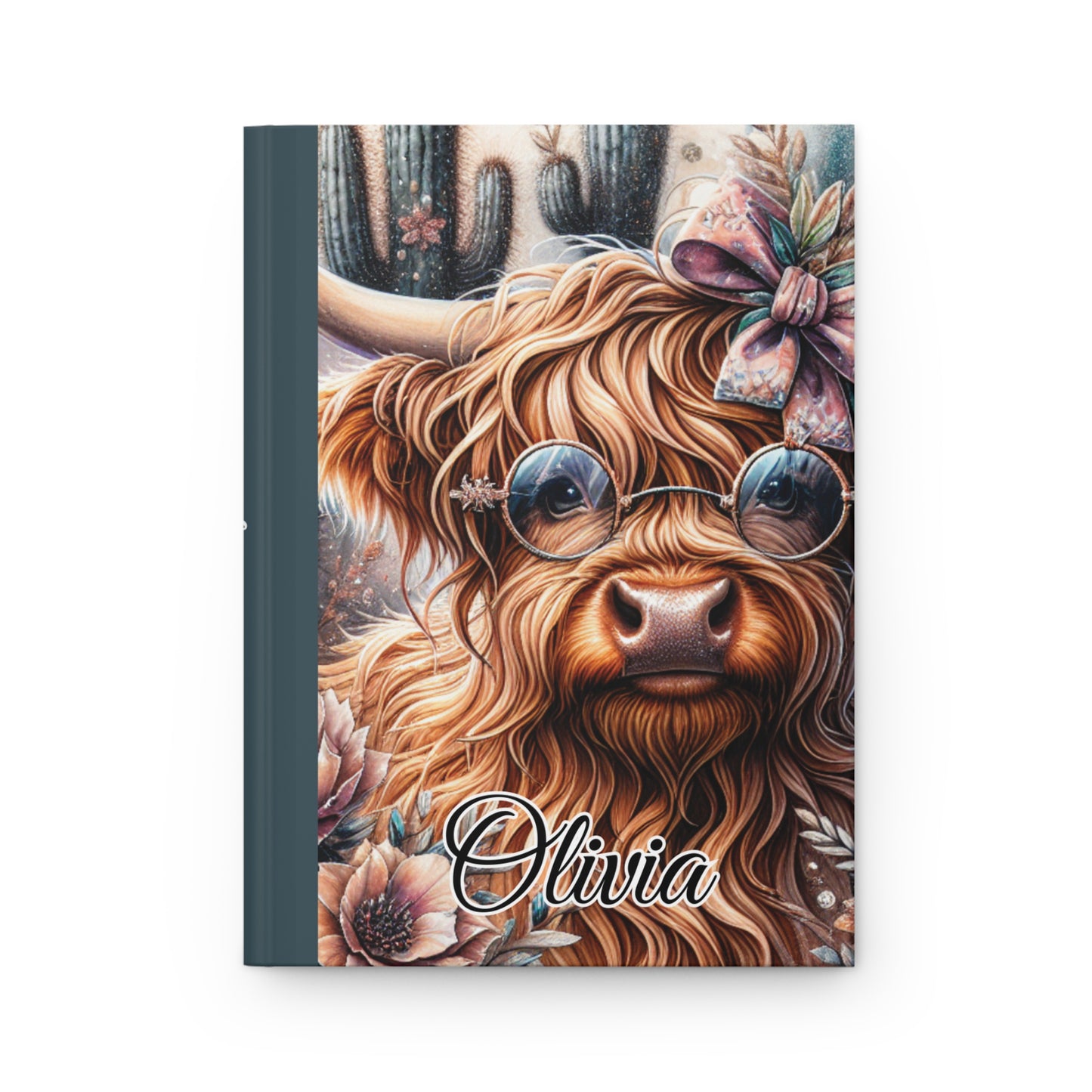 Personalised Hardcover Journal Matte, Highland Cow, awd-1420