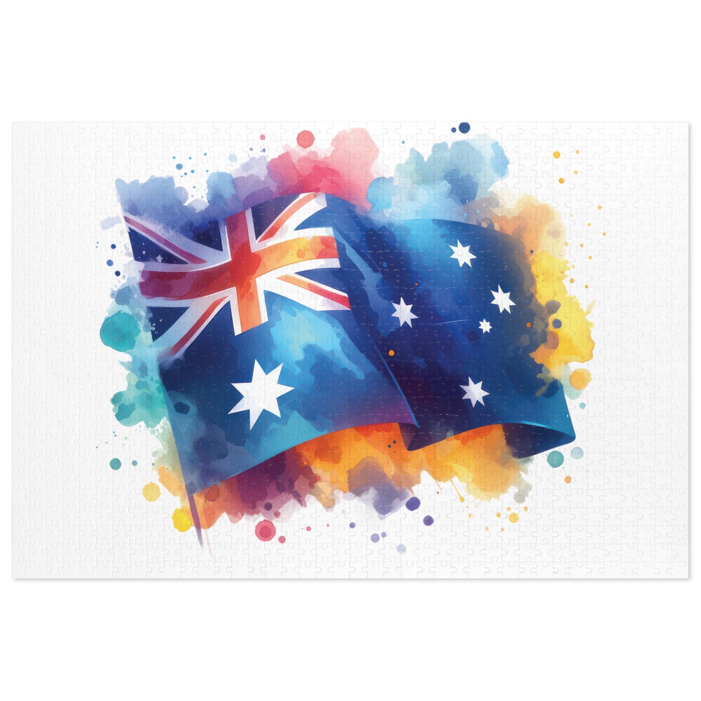 Jigsaw Puzzle in Tin, Australian Flag, Personalised/Non-Personalised, awd-1336 (30, 110, 252, 500,1000-Piece)